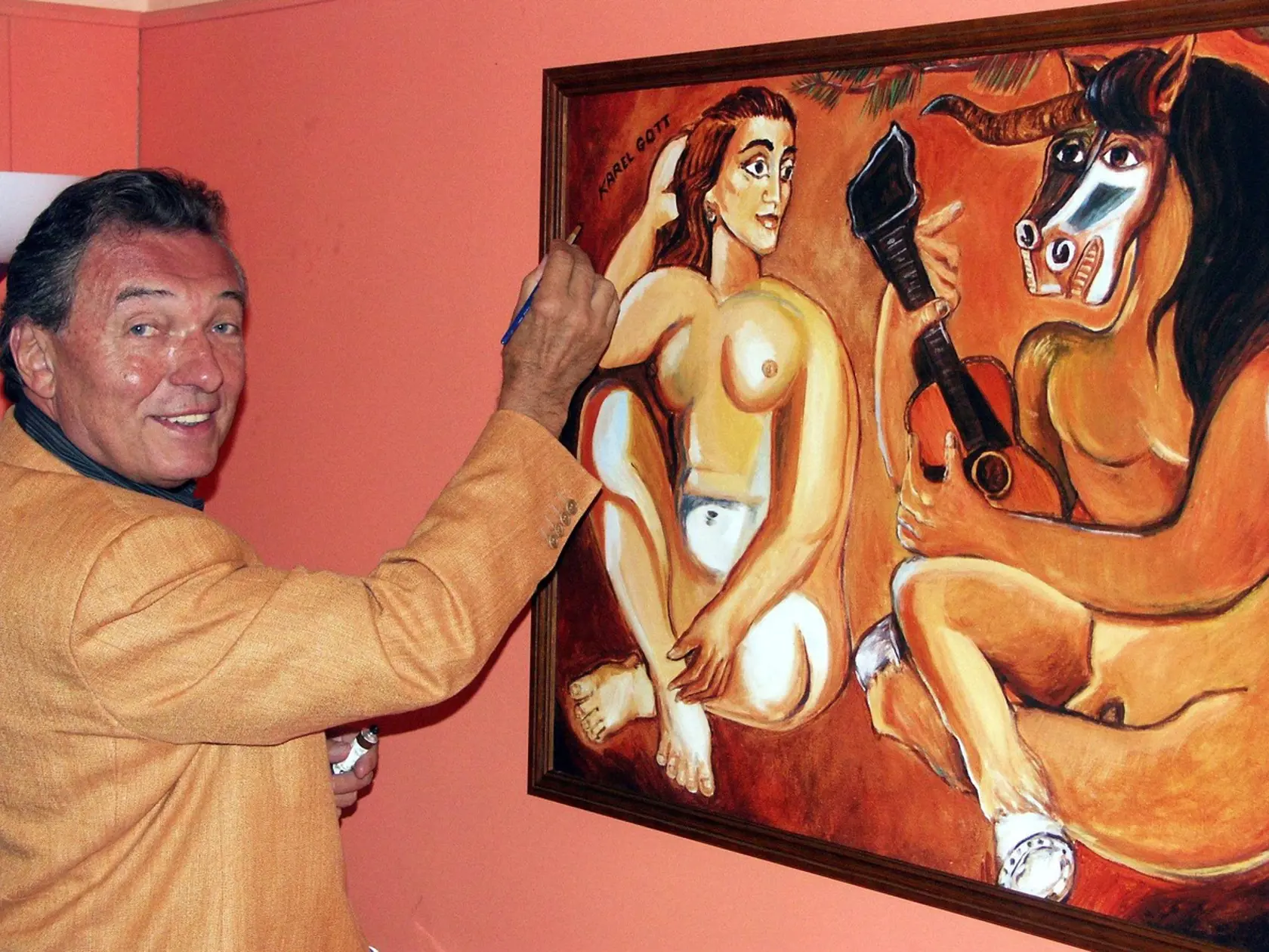 Karel Gott bol mimoriadnym umelcom po viacerých stránkach. Úžasne spieval a takmer rovnako dobre maľoval!