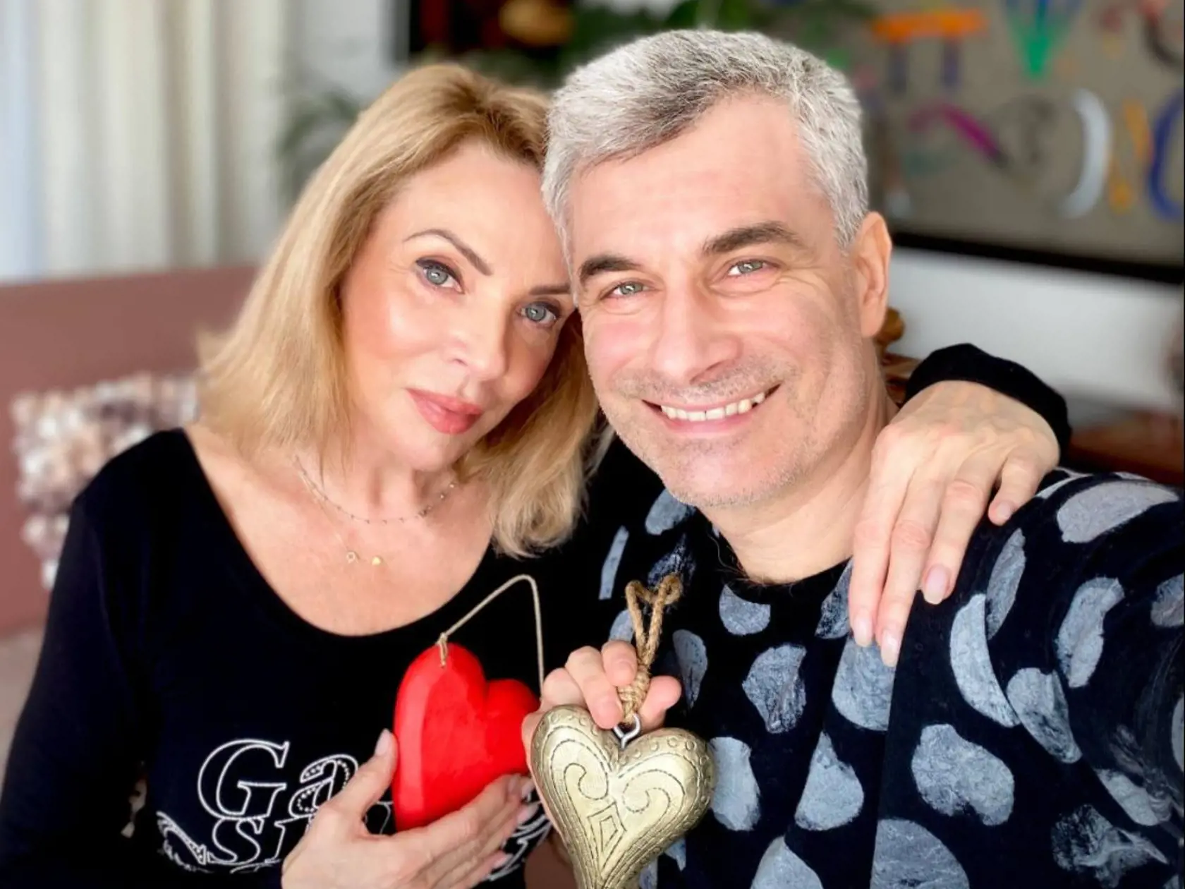 Zaľúbenci Zdena Studenková a Braňo Kostka počas tohtoročného Valentína.