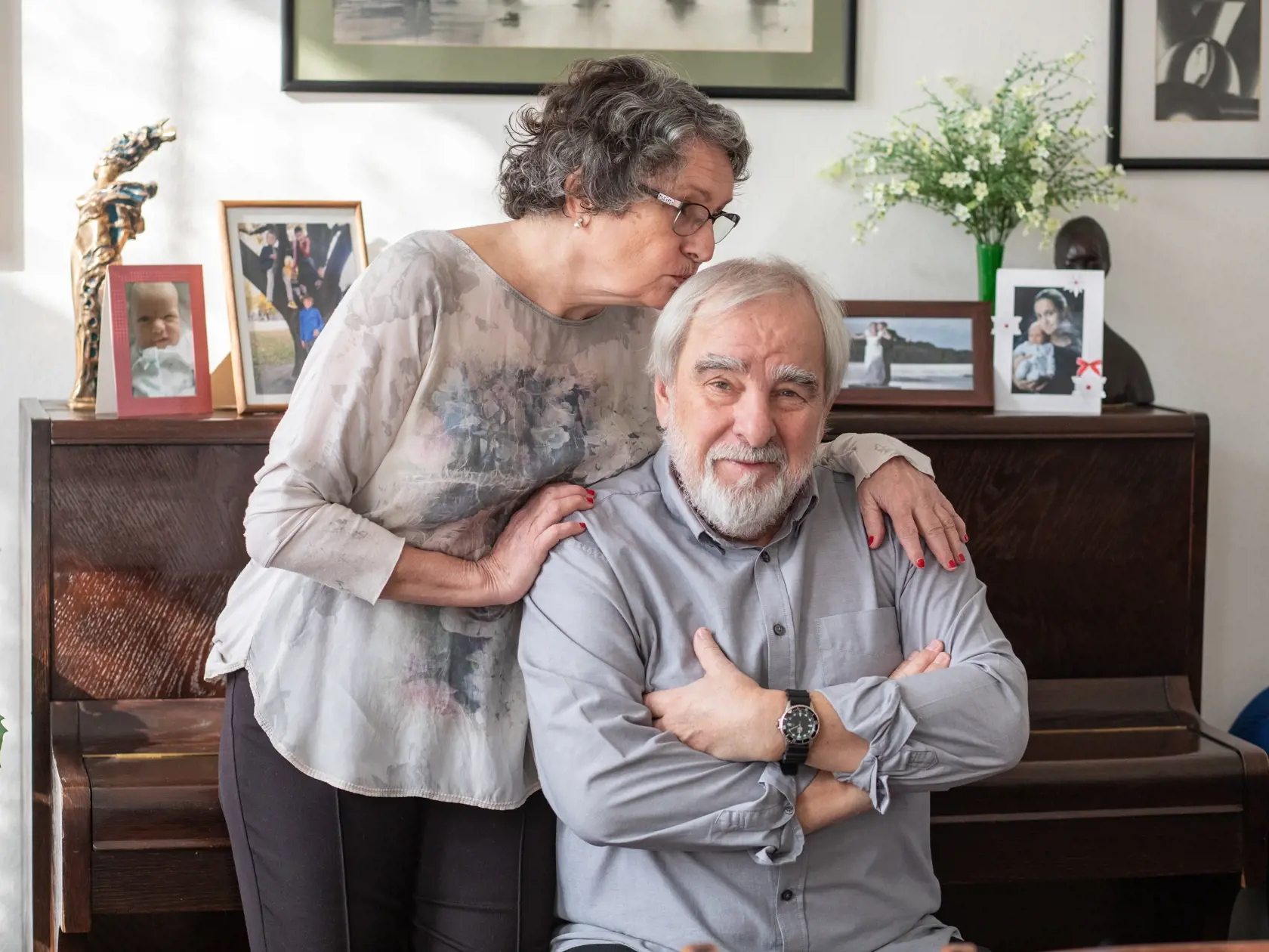 Valentínske fotenie Marián Slovák a manželky Eva Matejková u nich v doma.