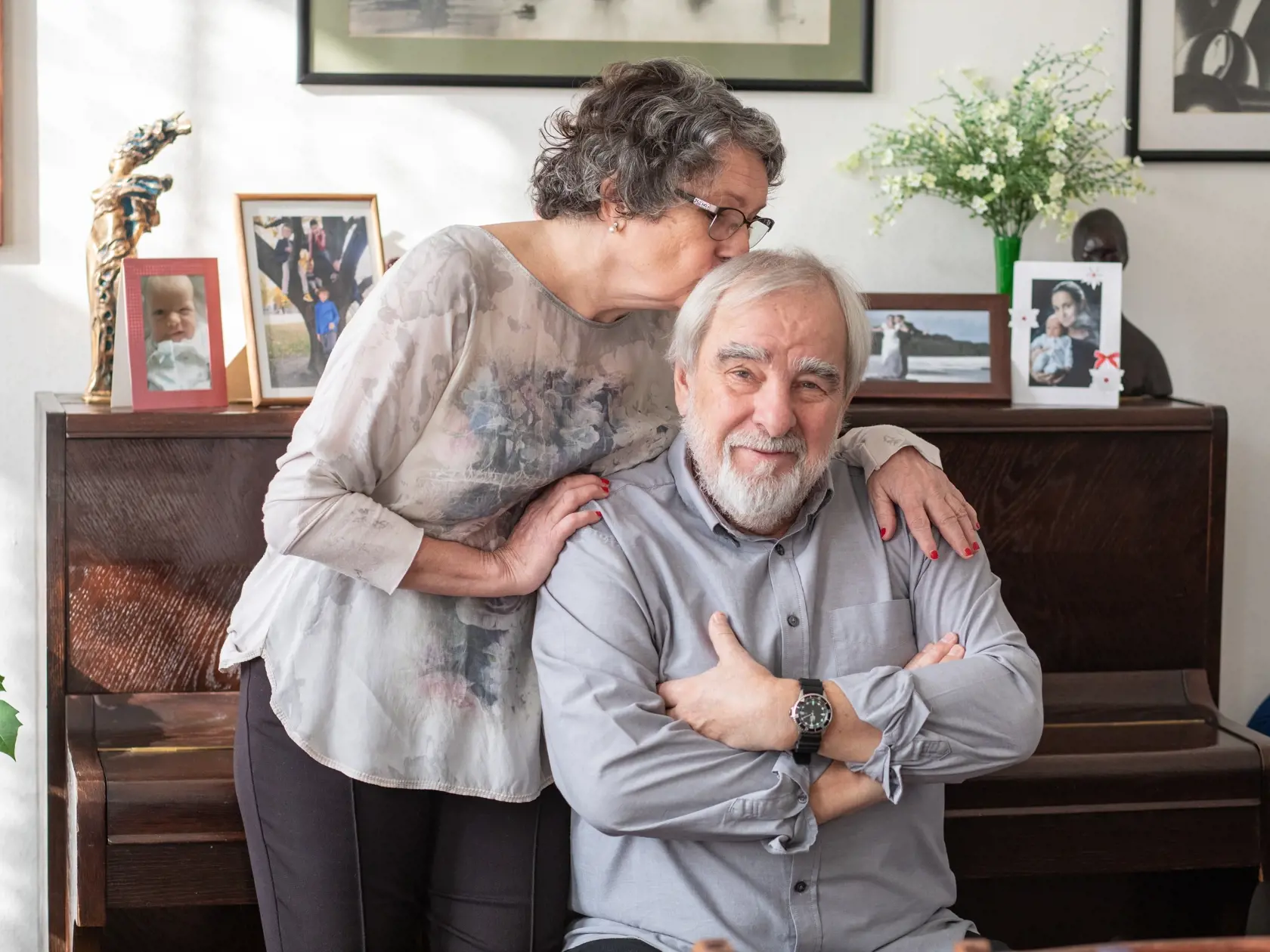 Valentínske fotenie Marián Slovák a manželky Eva Matejková u nich v doma.