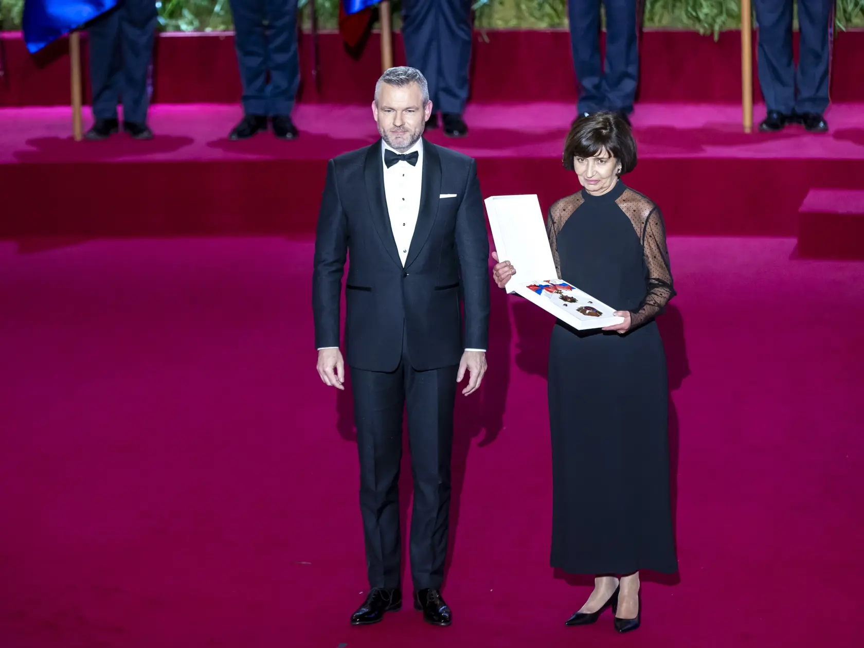 Slávnostná ceremónia udeľovania štátnych vyznamenaní pri príležitosti 32. výročia vzniku Slovenskej republiky prezidenton SR Petrom Pellegrinim. 