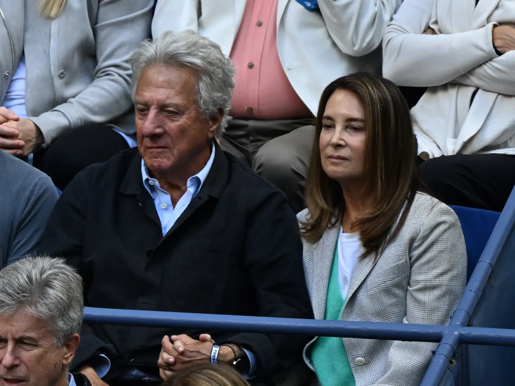 Lisa Hoffman a Dustin Hoffman na US Open v Národnom tenisovom centre v New York tohto roku. 