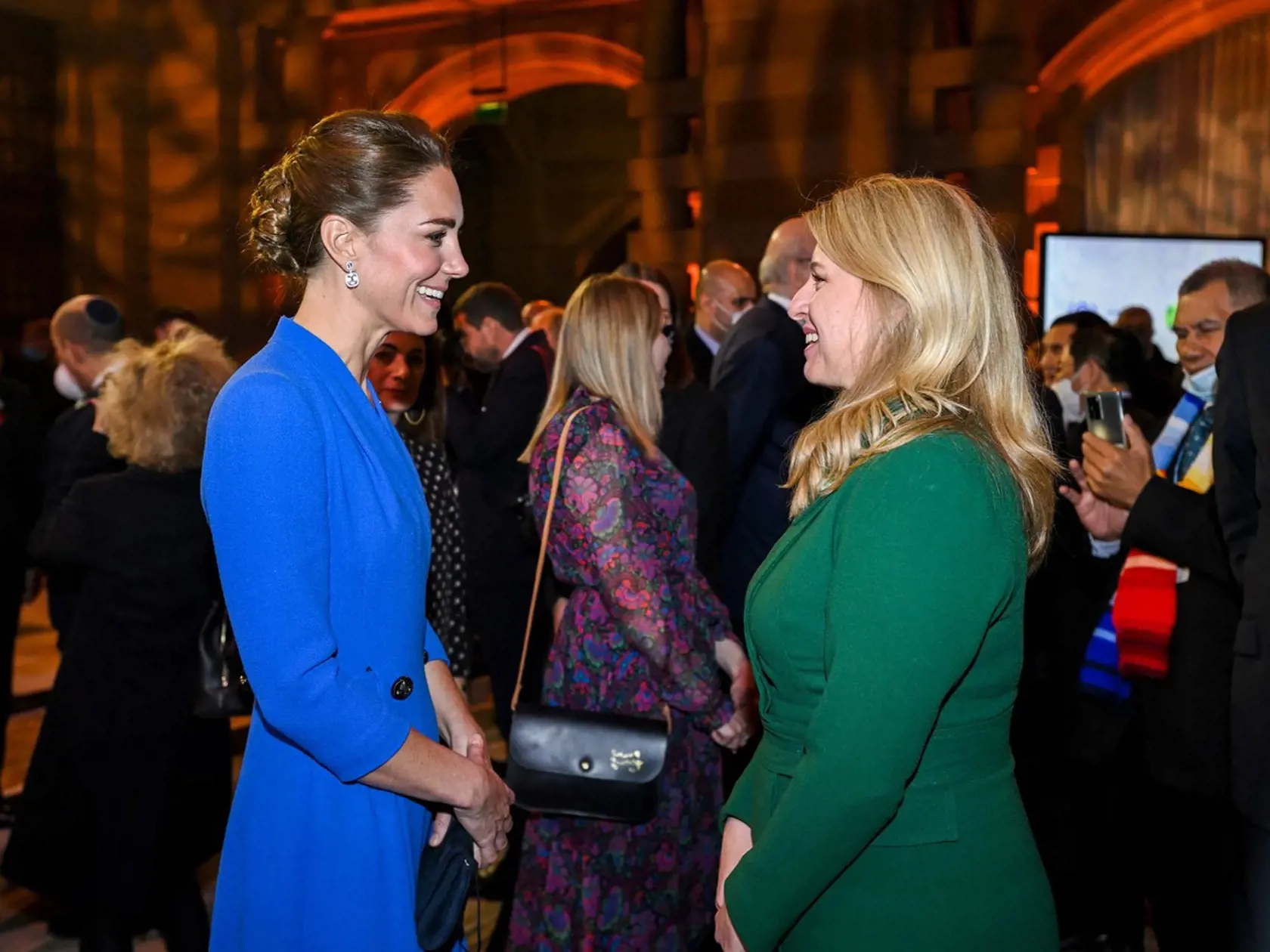 Vojvodkyňa Kate a slovenská prezidentka Zuzana Čaputová.