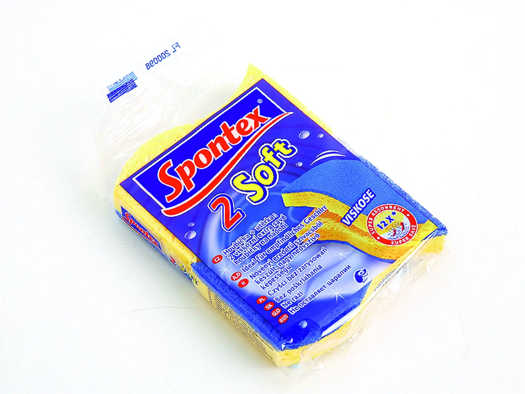 2 Soft
Spontex, 2 kusy
Cena za 1 kus/ 0,73 €
Pórovitá, akurát veľká, príjemne sa drží. Nie som zvyknutá na tento typ hubky, preto ma milo prekvapila. Síce pomalšie schne, ale výborne nasáva vodu a dobre umýva. Varnú dosku poprskanú olejom som umyla na prvý raz a neostali na nej žiadne šmuhy, takže ju nebolo treba vyleštiť. Hubka nenechala fľaky ani na lesklých dvierkach kuchynskej linky. Po úplnom vysušení hubka stvrdne, pred ďalším použitím ju treba navlhčiť. Ani po týždni umývania riadu nez