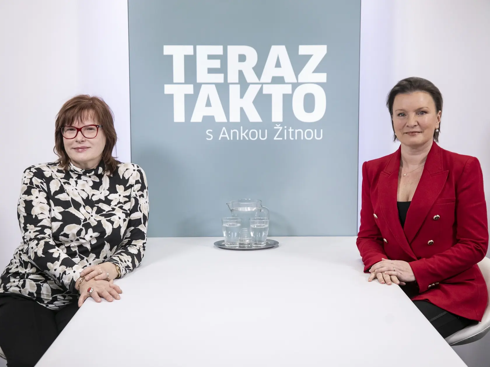 Na snímke je diskusná relácia "Teraz Takto", ktorej hosťom bola bývalá podpredsedníčka a poslankyňa NR SR Anna Belousovová.