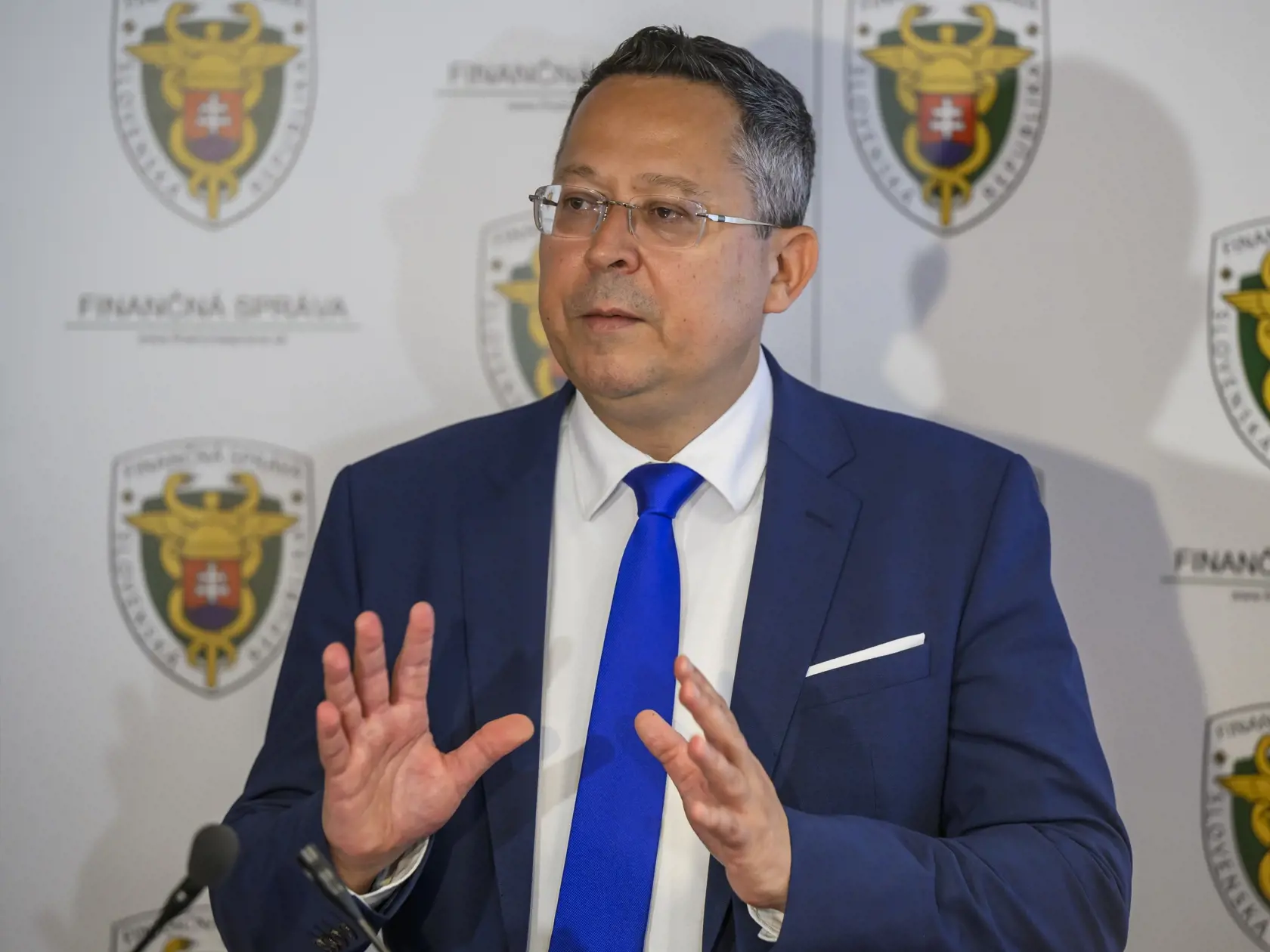 Na snímke minister financií SR Ladislav Kamenický (Smer-SD) počas tlačovej konferencie k efektívnejšiemu výberu daní – pomoc pri konsolidácii v Bratislave 24. júna 2024. FOTO TASR - Jaroslav Novák