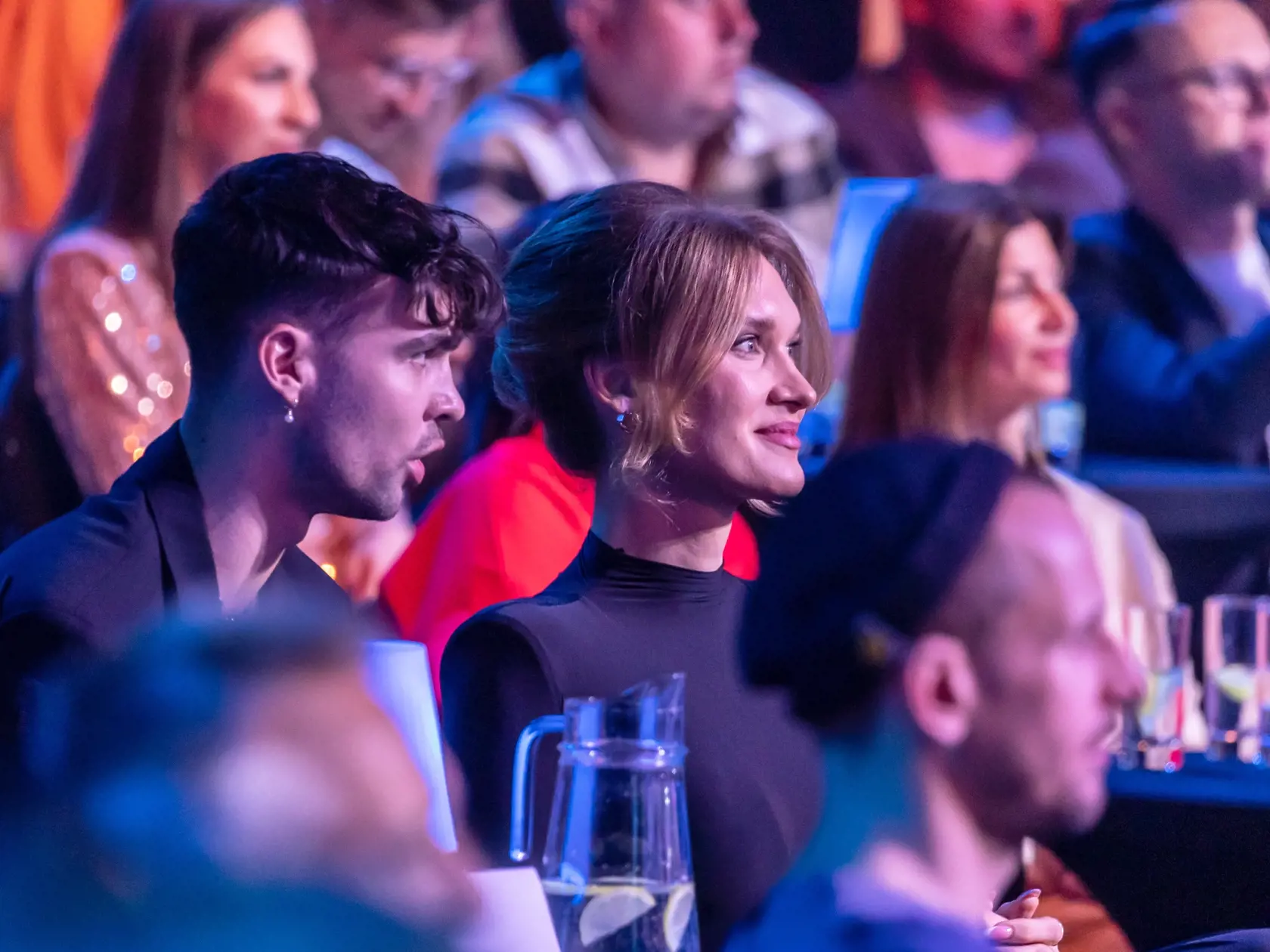 Na snímke transrodová modelka Liberty Simon a Adam Pavlovčin počas 4. ročníka Social Awards Slovakia "SOWA" v Bratislave.