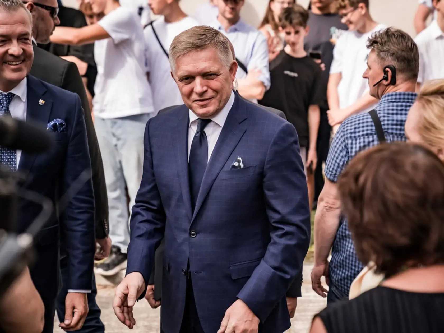 Robert Fico sa prvýkrát od atentátu vrátil do Handlovej v rámci výjazdového rokovania premiéra 6. septembra 2024.