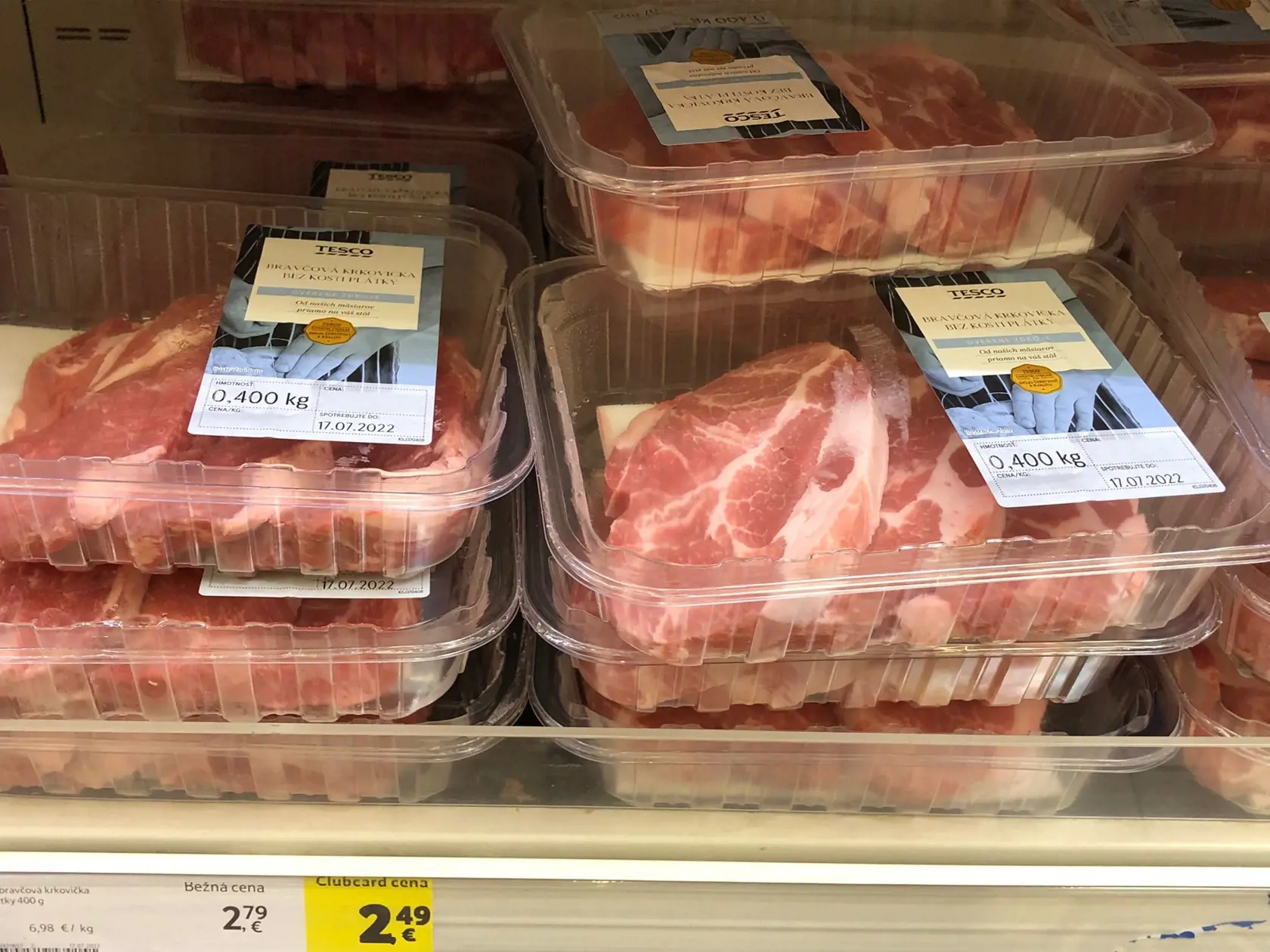 Aktuálne ceny potravín na Slovensku v Tescu Expres.