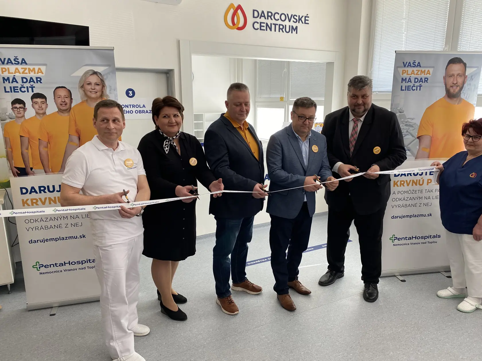 Otvorenie nového darcovského centra v nemocnici siete Penta Hospital Slovensko vo Vranove nad Topľou. 