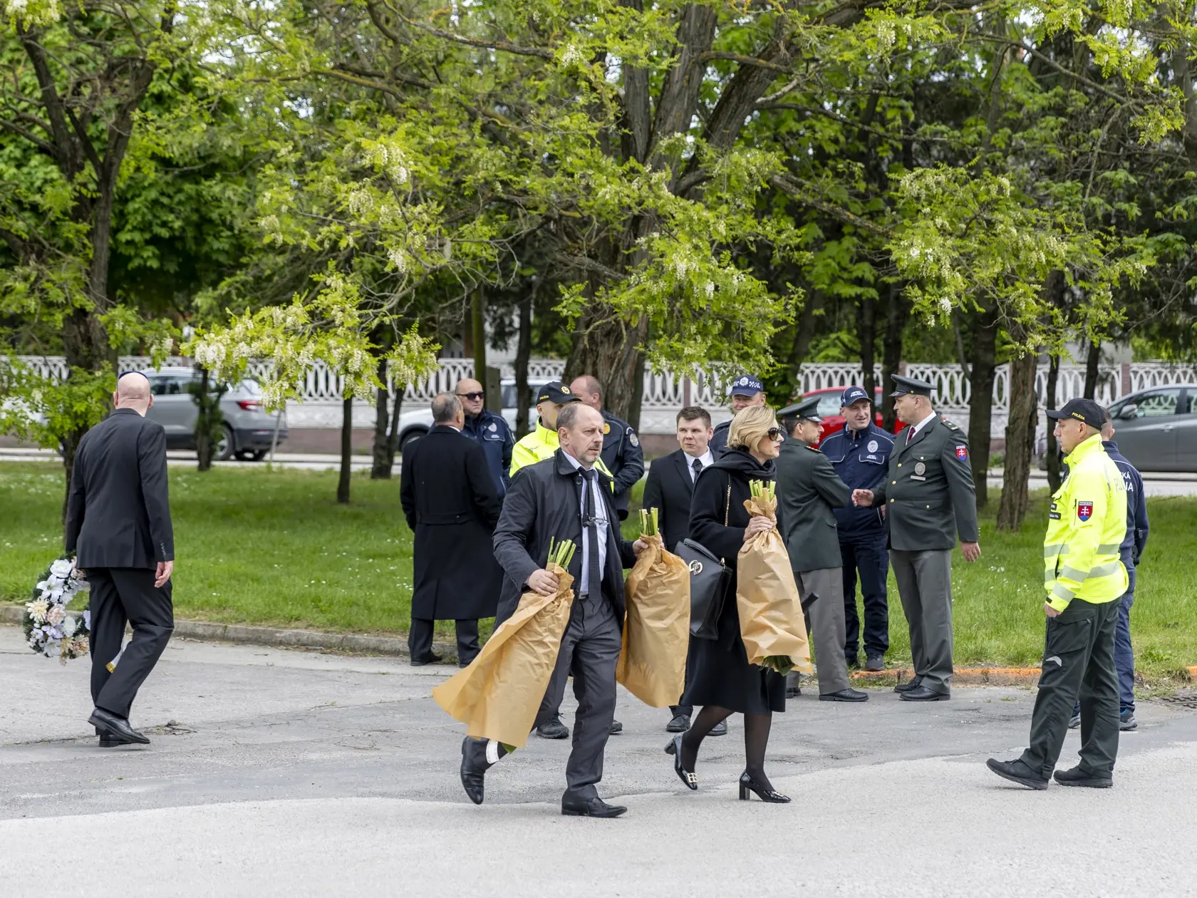 Pohreb zosnulej manželky poradcu ministra vnútra Ladislava Csemiho. 