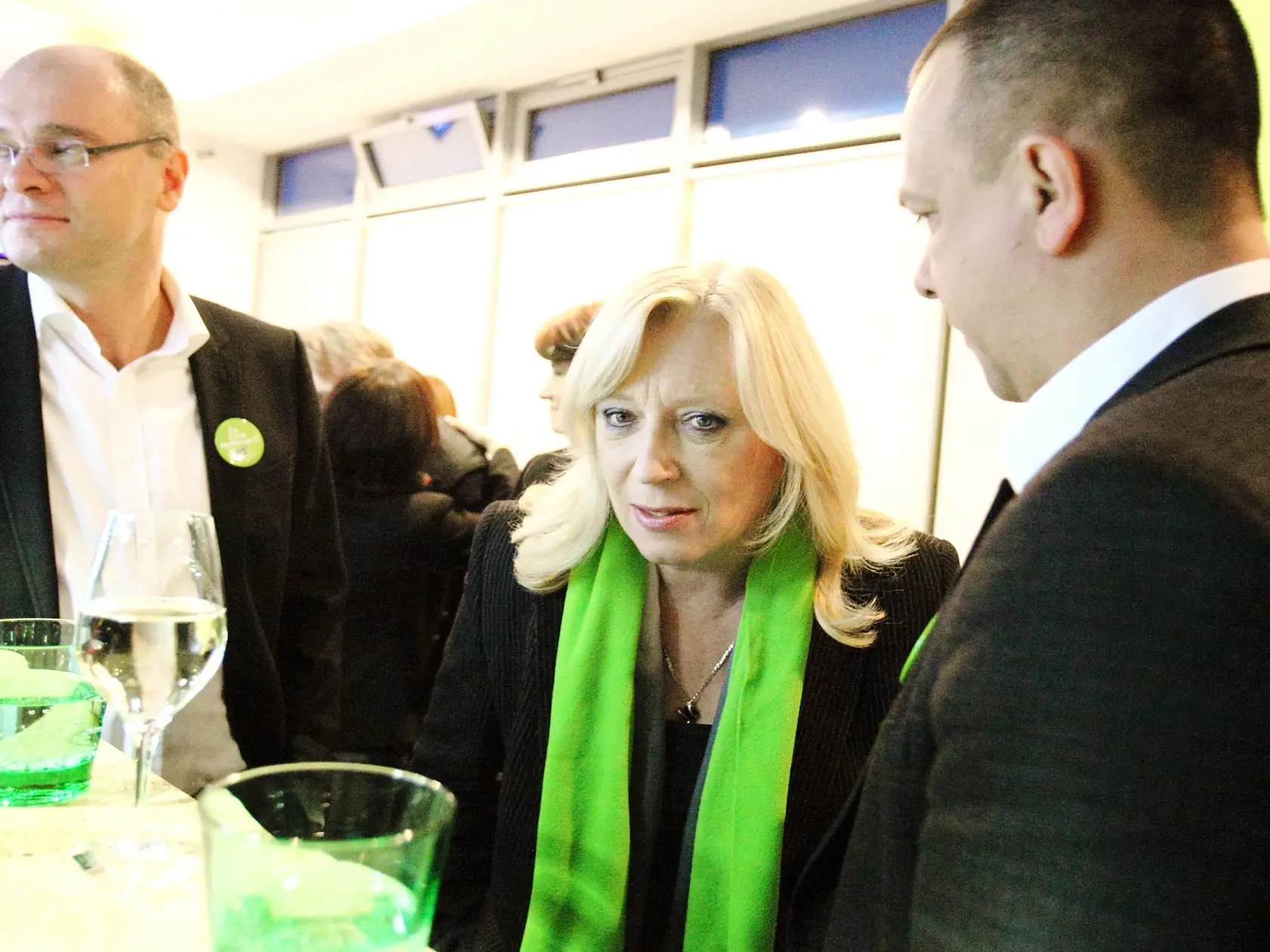 Centrála SaS počas parlamentných vollieb v roku 2012 - na snímke Richard Sulík a Iveta Radičová