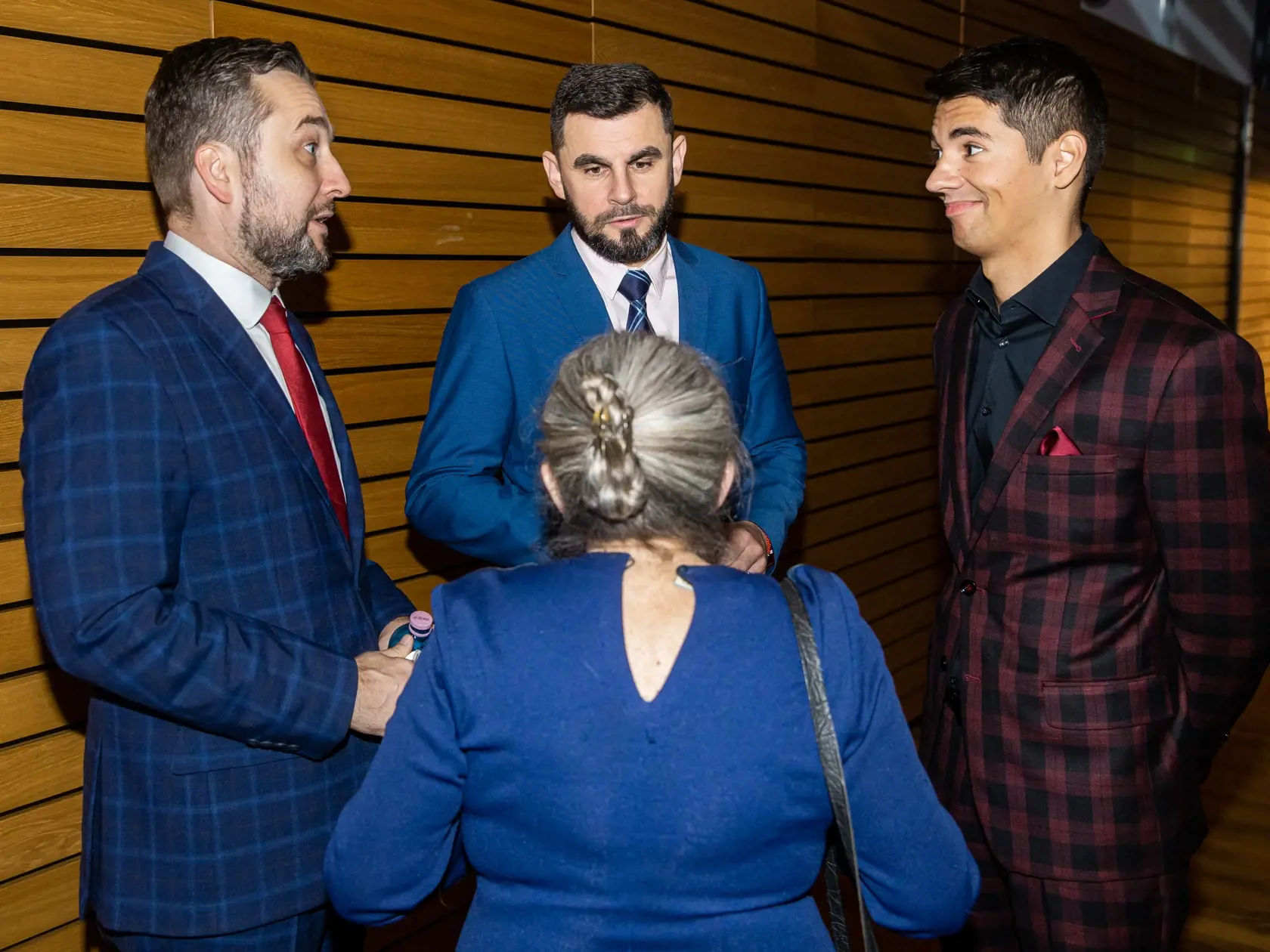 Snem politickej strany Smer v Bratislave. Na snímke Ľuboš Blaha a Erik Kaliňák, uprostred Ján Mažgút.