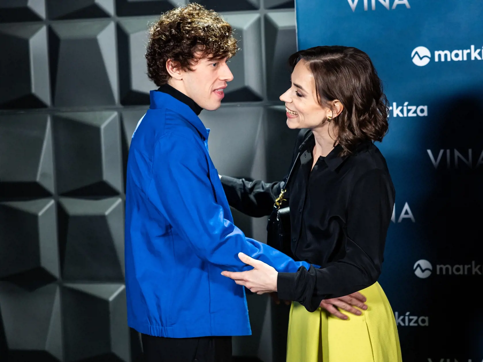 Premiéra seriálu “VINA” v Bratislave. Na snímke Vladislav Plevčík a Gabriela Marcinková.