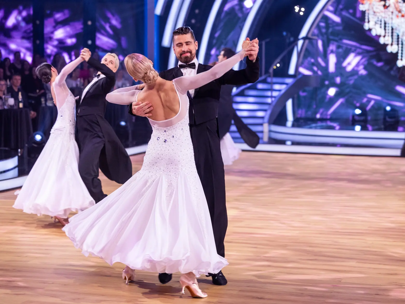 Na snímke Peter Sagan a Eliška Lenčešová v šiestom kole Let's dance 2025. 