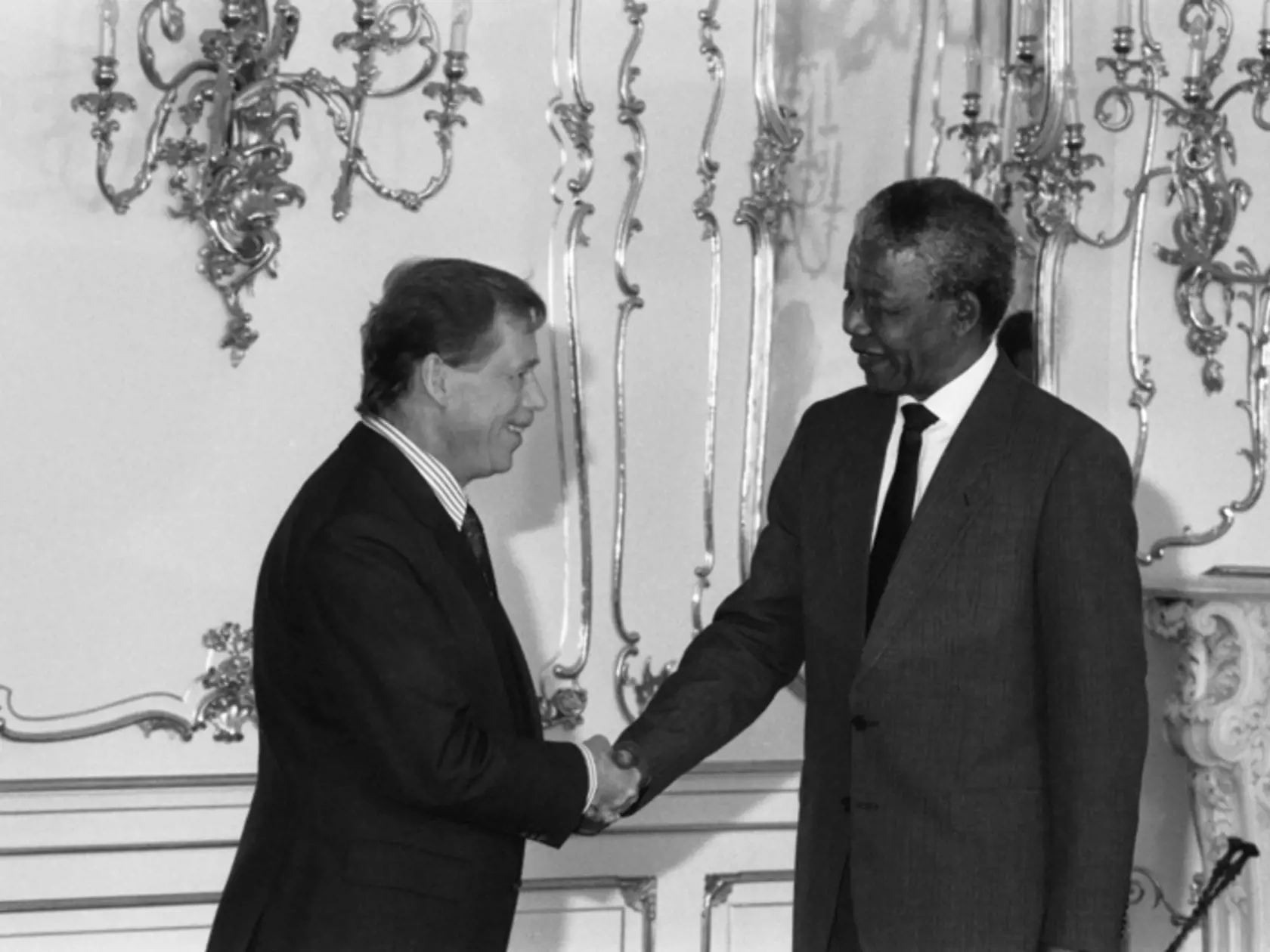 Nelson Mandela a Václav Havel.