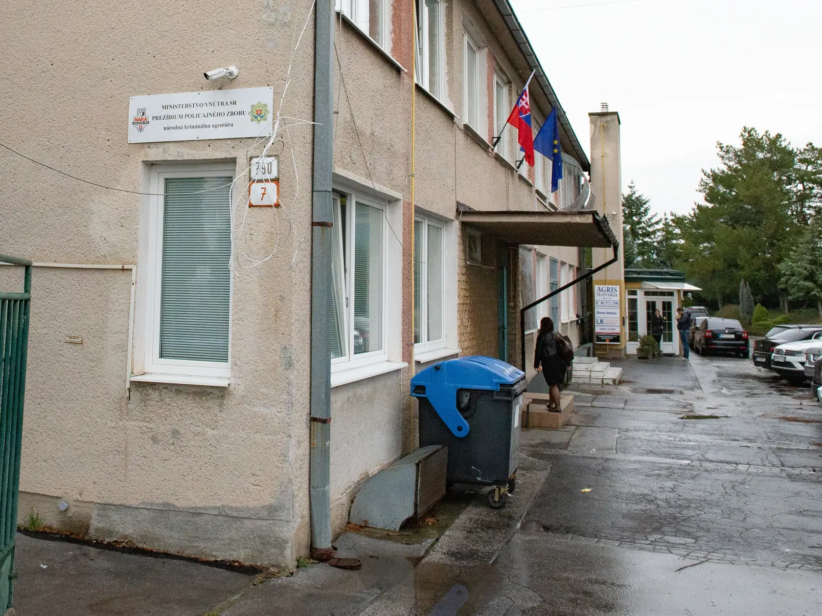 Na  snímke budova policajnej stanice v Nitre.