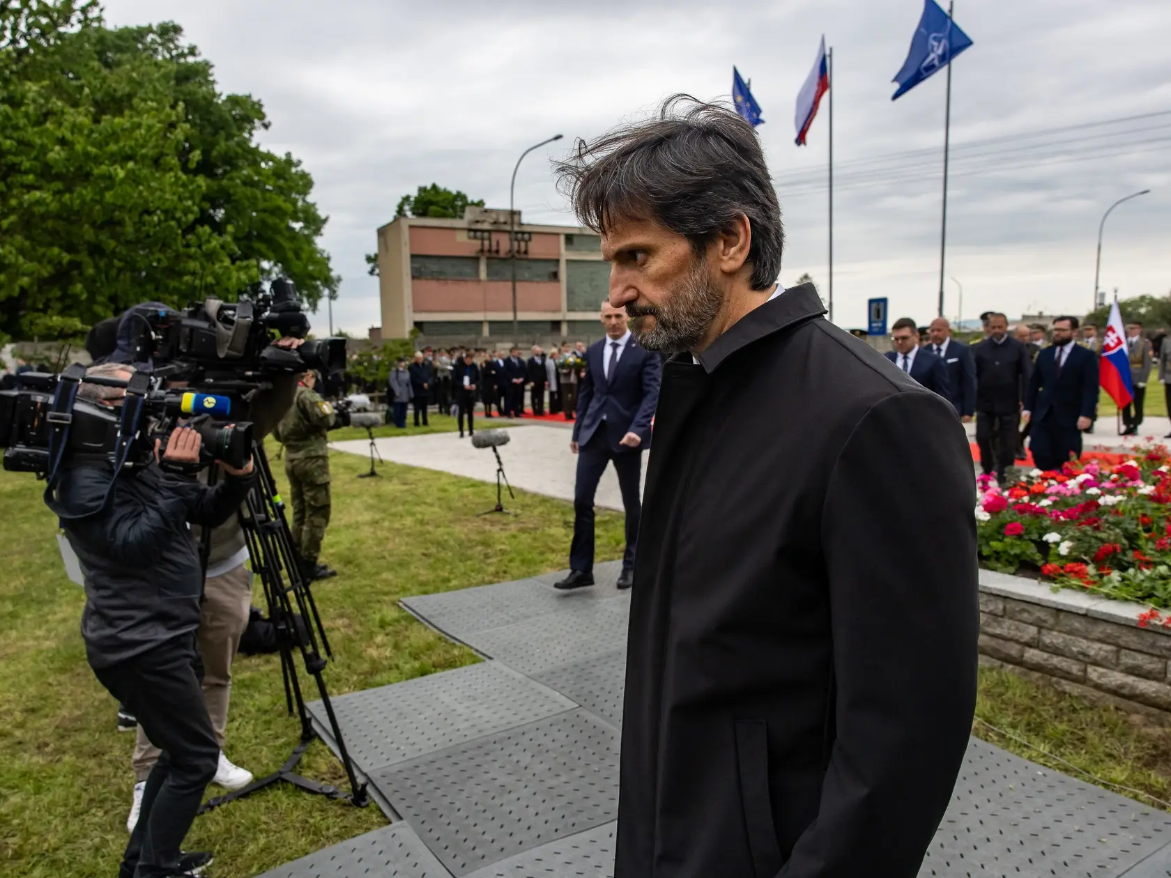 Oslavy 80.výročia víťazstva nad fašizmom Piešťany 2025. Na snímke je Robert Kaliňák.