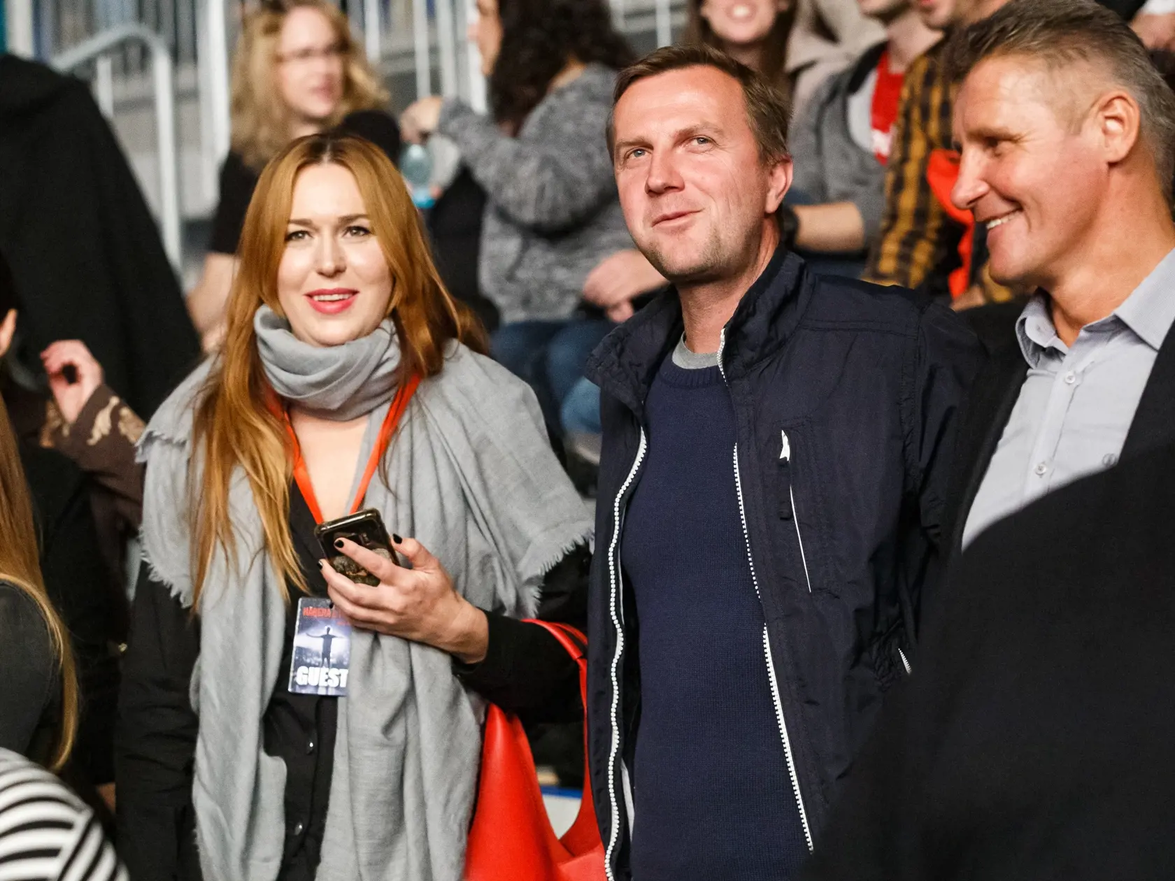 Koncert Pavla Haberu na bratislavskom Zimnom štadióne Ondreja Nepelu. Na snímke Jana Brisudová a Karol Kučera.