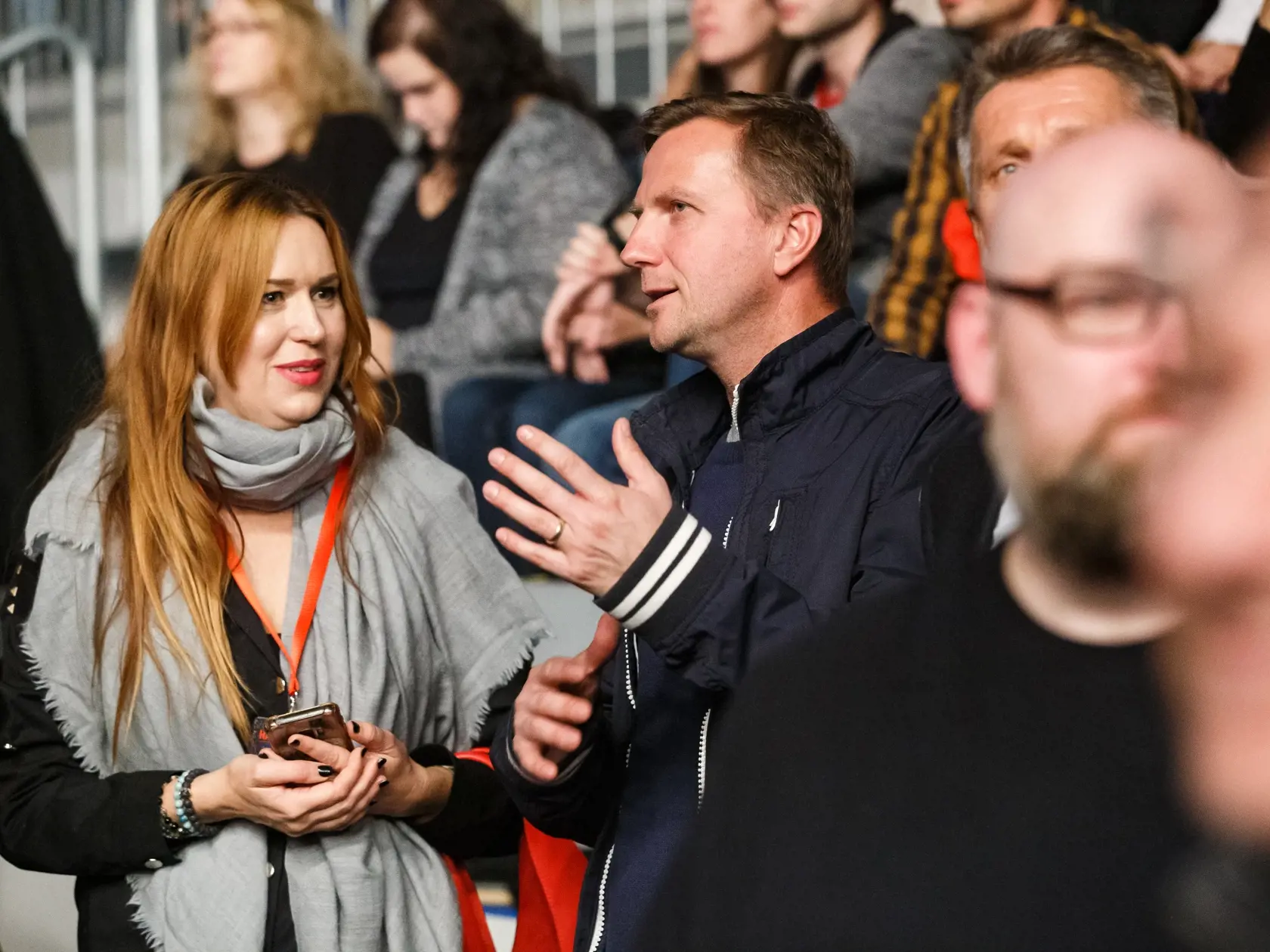 Koncert Pavla Haberu na bratislavskom Zimnom štadióne Ondreja Nepelu. Na snímke Jana Brisudová a Karol Kučera.
