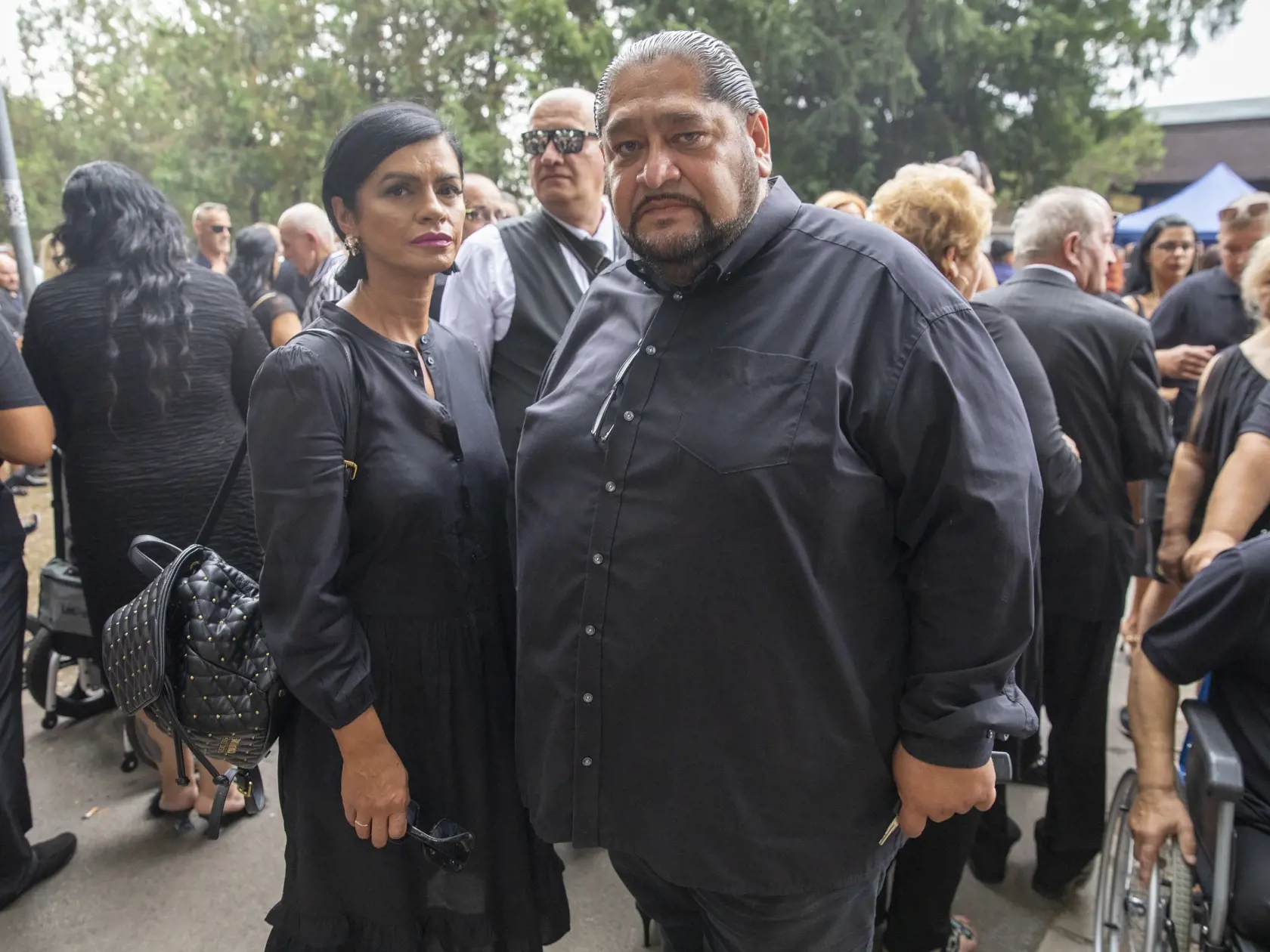 Na snímke je pohreb rómskeho speváka Kamila Polakoviča v Trnave