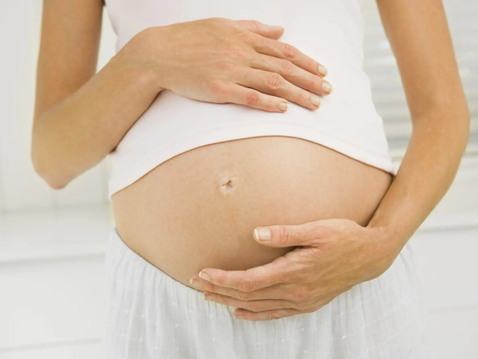 Stomach of pregnant woman