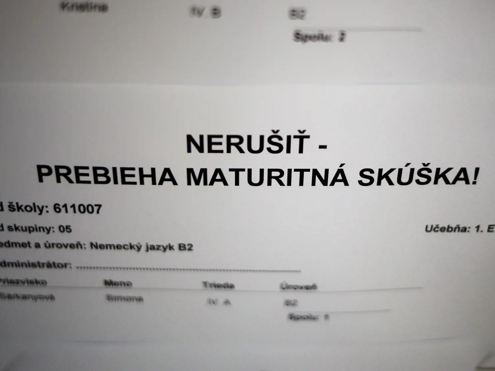 Počas maturity potrebujú študenti maximálne sústredenie.