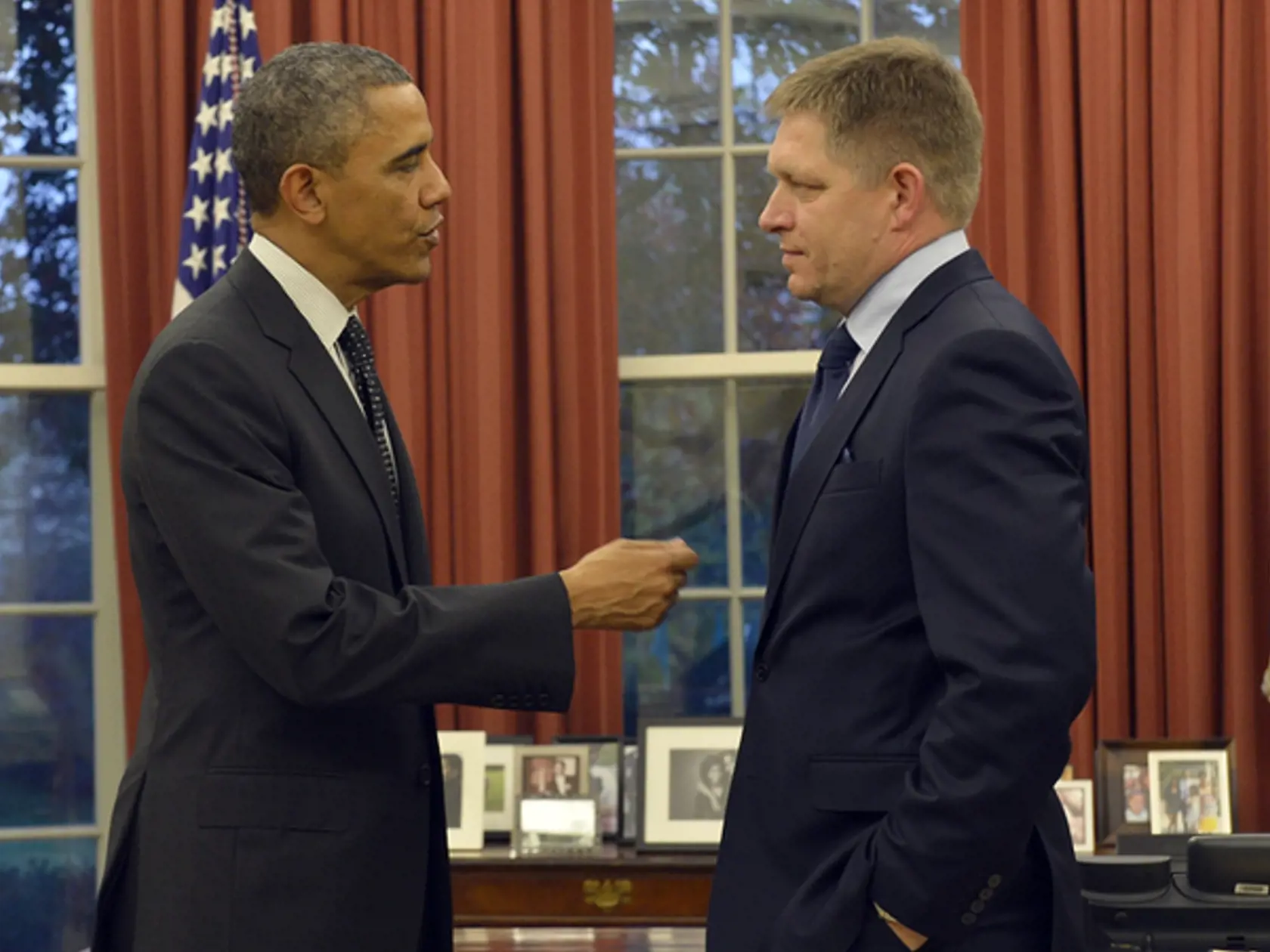 Americký prezident Barack Obama a slovenský premiér Robert Fico.