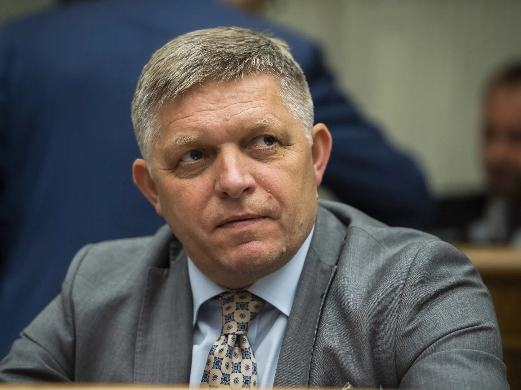 Na snímke opozičný poslanec Národnej rady (NR) SR Robert Fico (SMER-SD) počas 66. schôdze parlamentu v Bratislave v utorok 14. júna 2022.