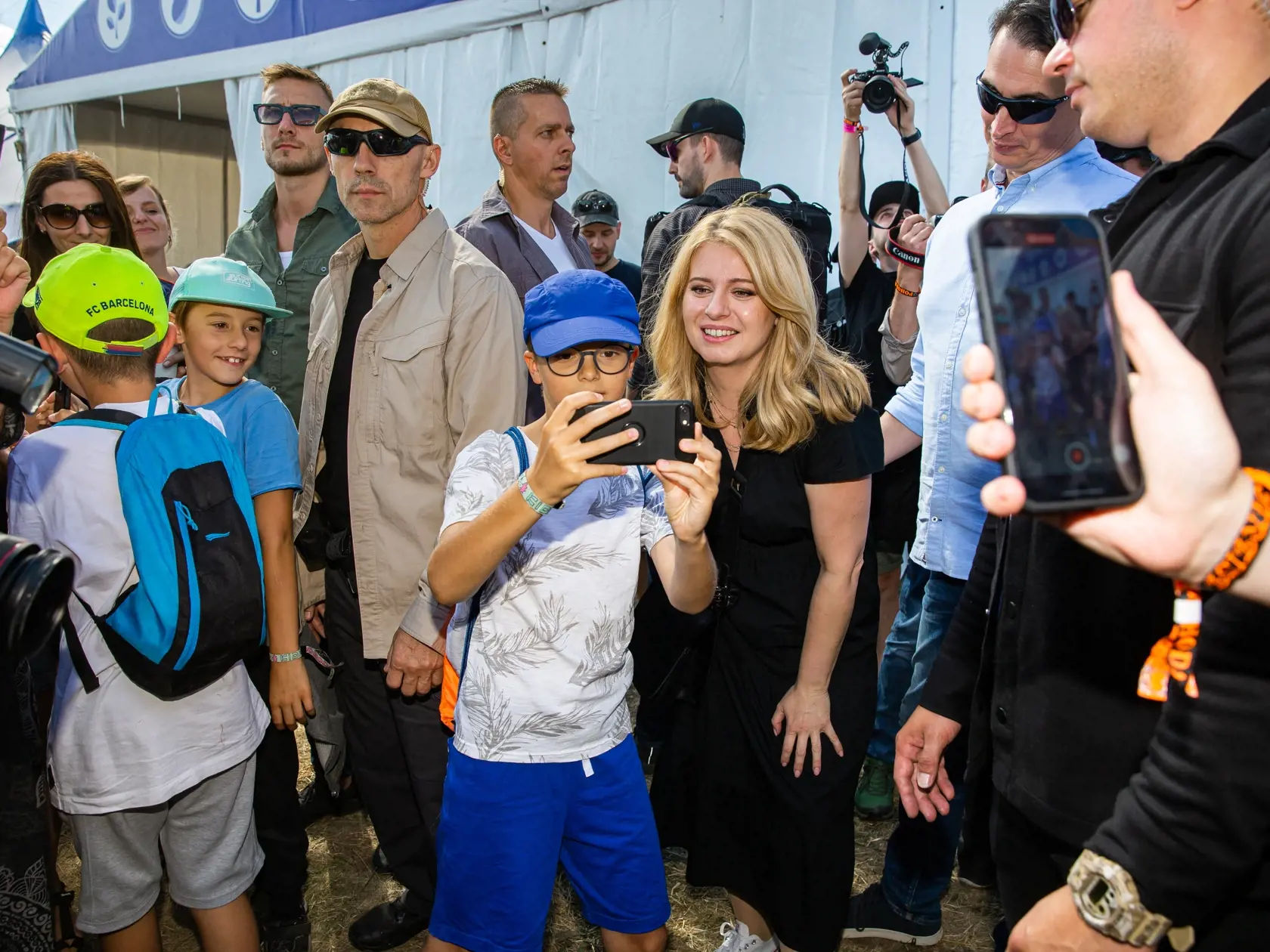 Tretí deň hudobného festivalu "POHODA 2022" na letisku v Trenčíne. Na snímke Zuzana Čaputová.