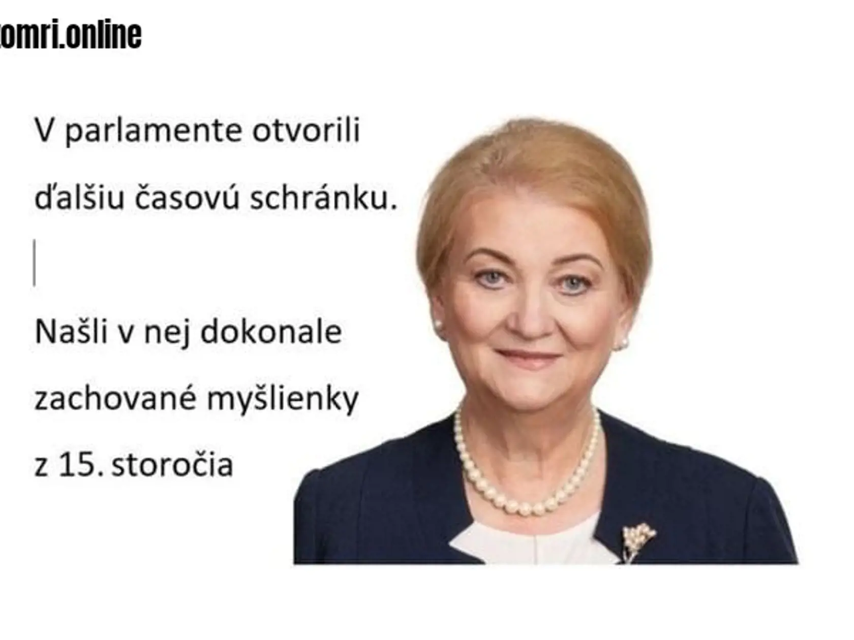 Téma potratového zákona Anny Záborskej naďalej fičí na sociálnej sieti. Tentokrát si na ňu spomenuli v súvislosti s otvorením 175-ročnej časovej schránky z Michalskej veže.