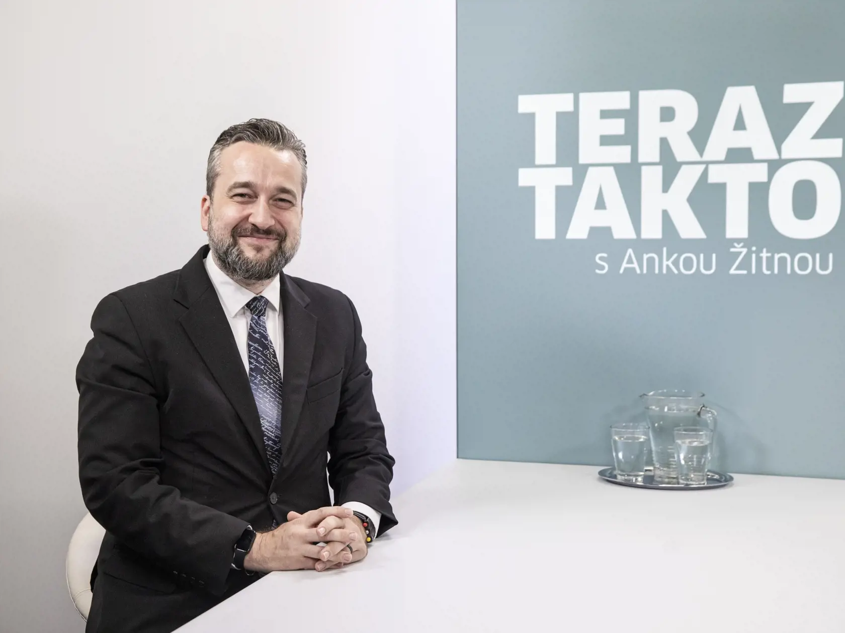Na snímke je diskusná relácia “Teraz Takto” ktorej hosťom bol podpredseda Smer - SD Ľuboš Blaha.