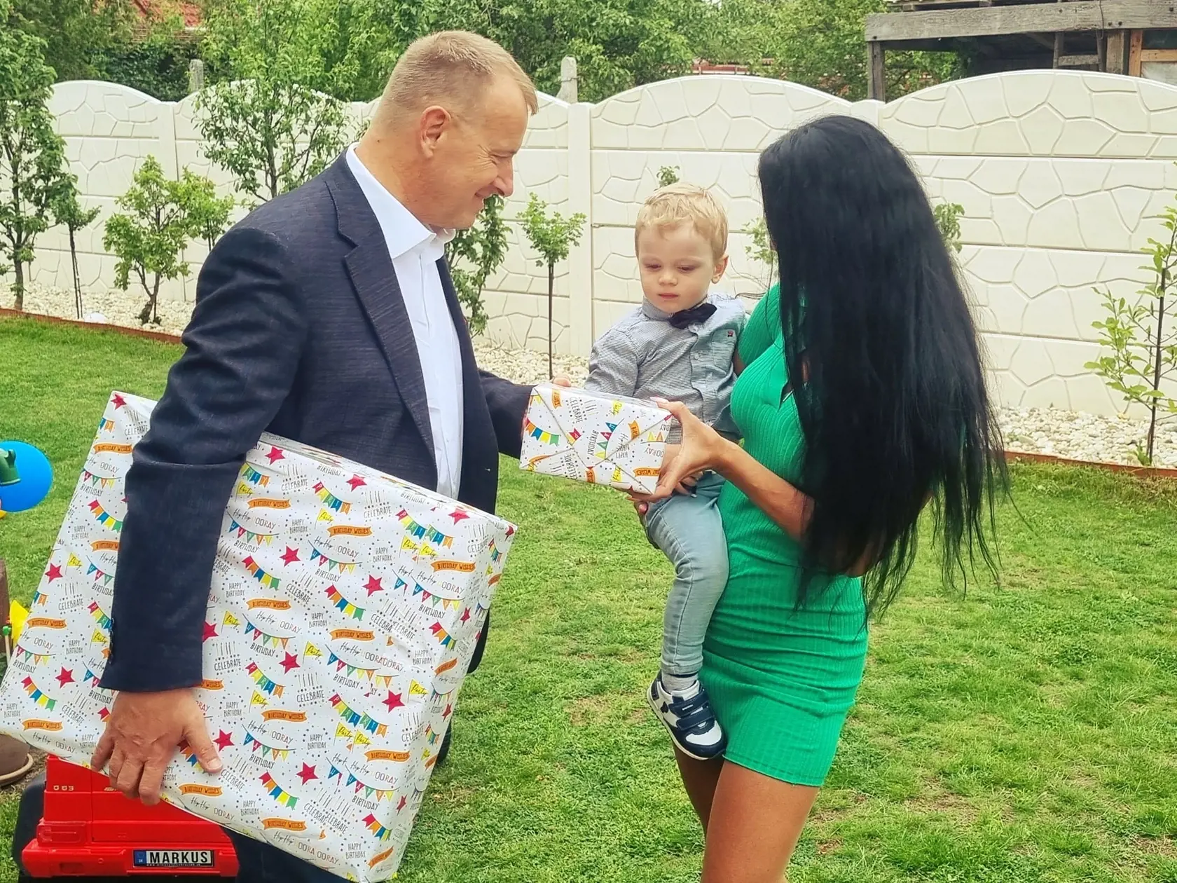 Na oslave Markusových narodenín nechýbal aj jeho otec Boris Kollár.
