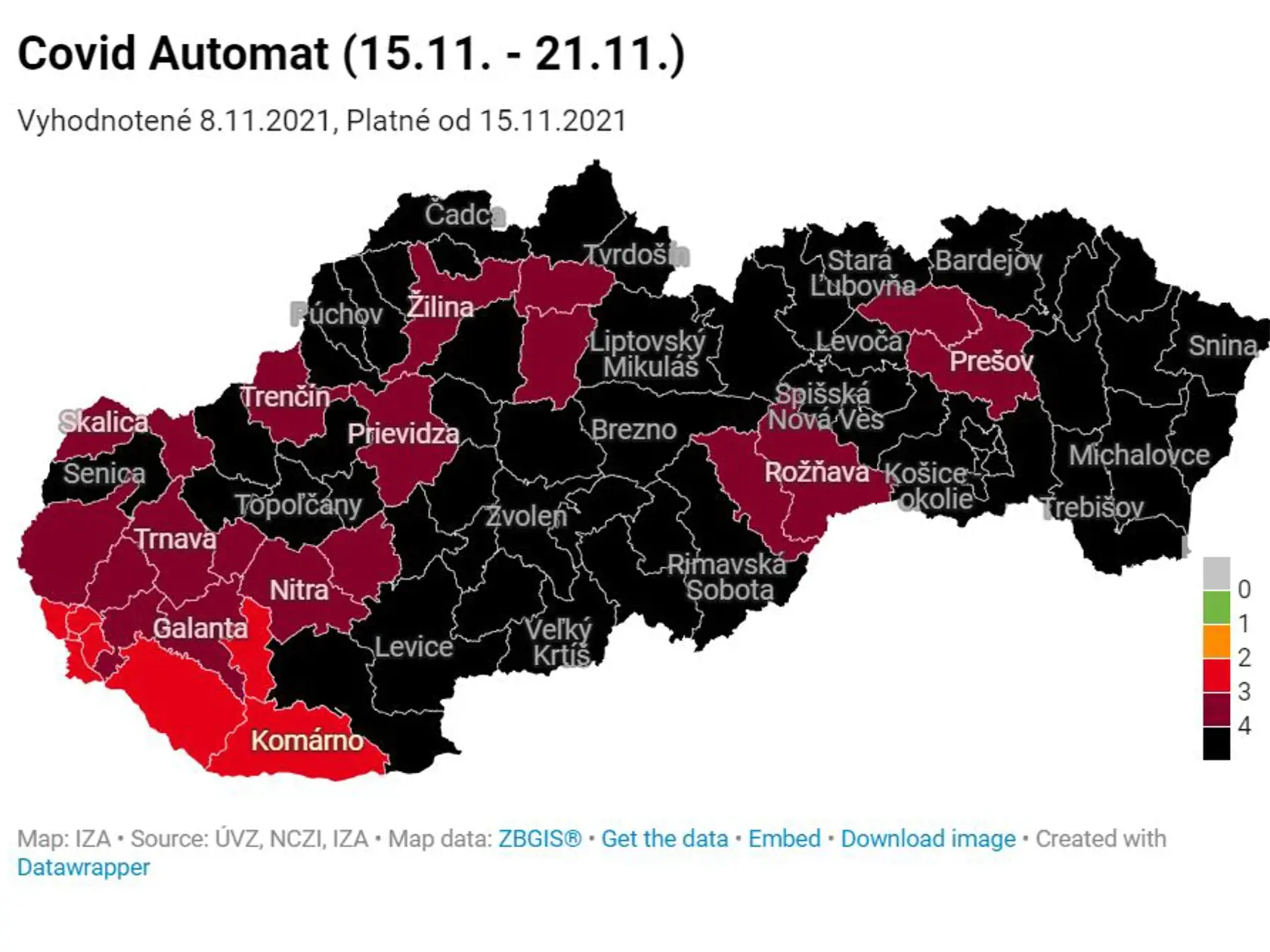 Slovensko sa zafarbuje do čiernej.