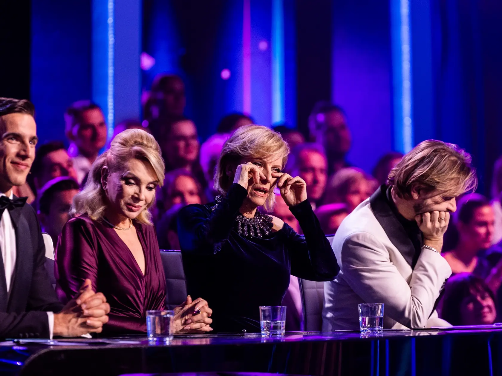 Na snímke porota Ján Ďurovčík, Tatiana Drexler, Adam Bardy, Zdena Studenková počas štvrtého  kola Let's dance 2025.