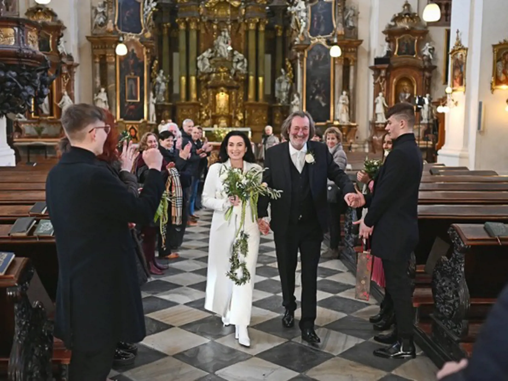 Svadba Bolka Polívku a Marcely Černej.
