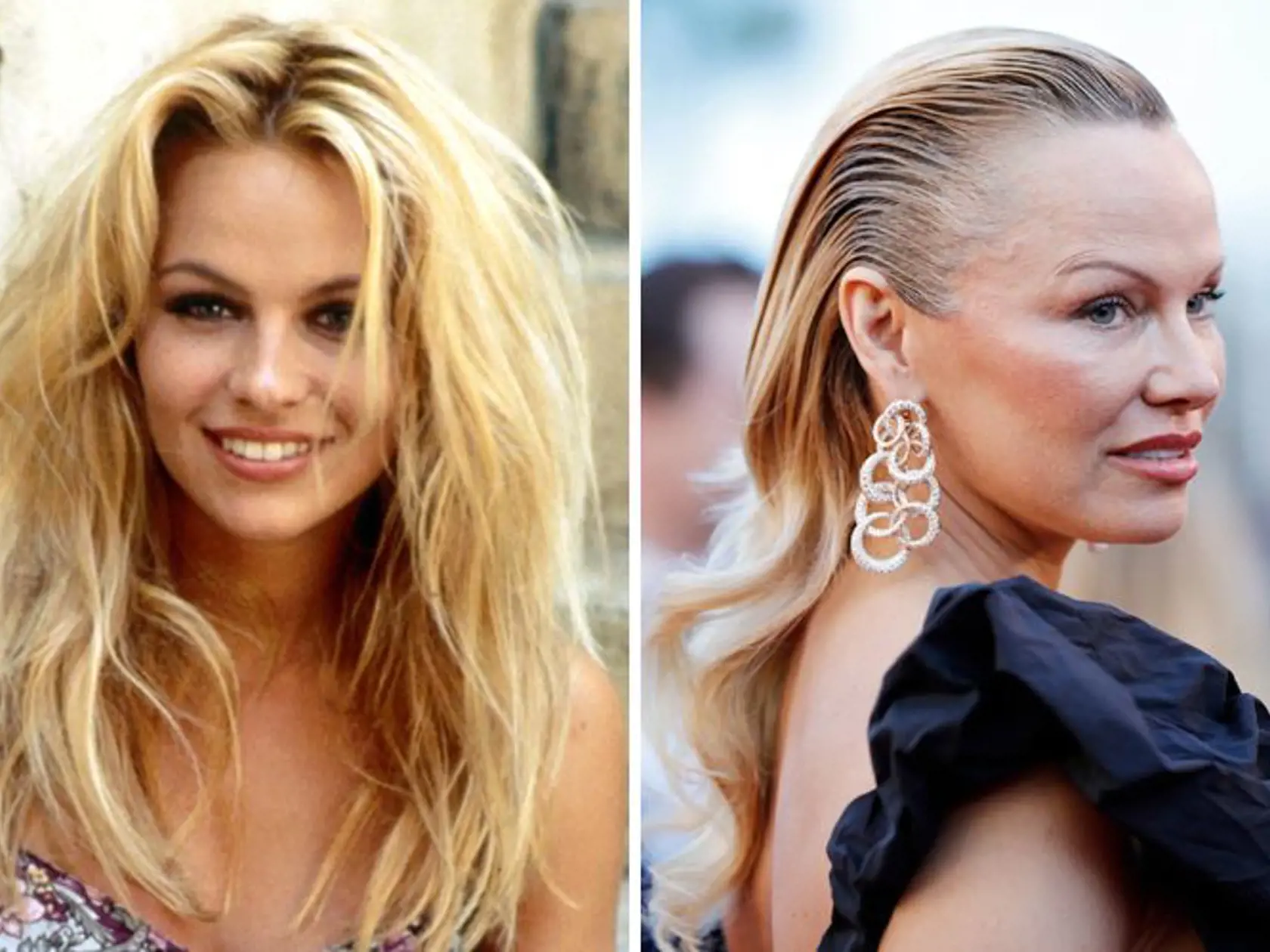 Pamela Anderson. Najznámejšia ženská herečka seriálu a playmate pokračovala v kariére B-čkovými akčnými sériami. V minulosti bola hviezdou večierkov, dnes sa v súkromí venuje najmä synom a priateľovi Adilovi Ramimu.