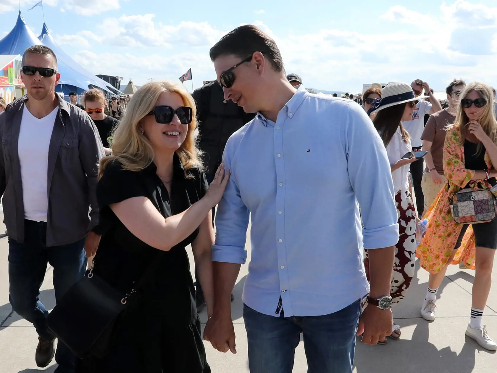Čaputová a Rizman si lásku prejavovali po celý čas na Pohode.