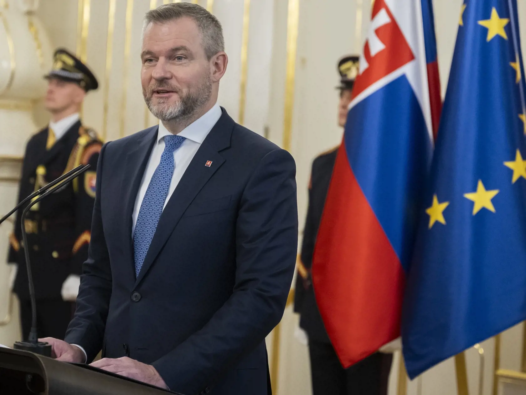 Prezident SR Peter Pellegrini povýšil a vymenoval generálov Ozbrojených síl SR 13. decembra 2024 v Bratislave.