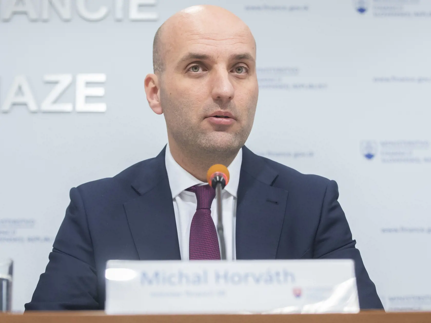 Na snímke minister financií SR Michal Horváth.