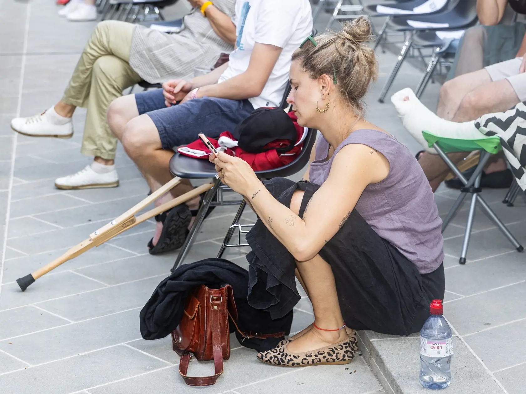 Spomienková akcia na herca Dana Heribana v Trnave. Na snímke Kristína Tormová.