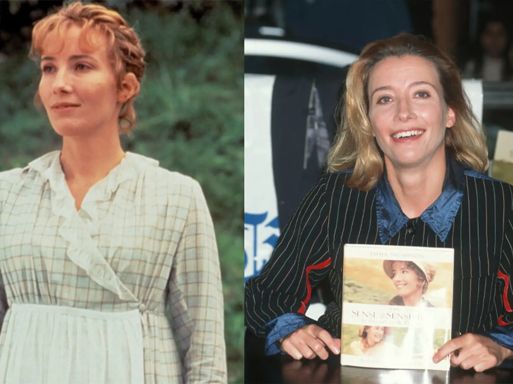 Emma Thompson v Rozum a cit: Mala 35 rokov, keď hrala 19-ročnú Elinor Dashwood. Pikoškou je, že za túto úlohu dostala Oskara.