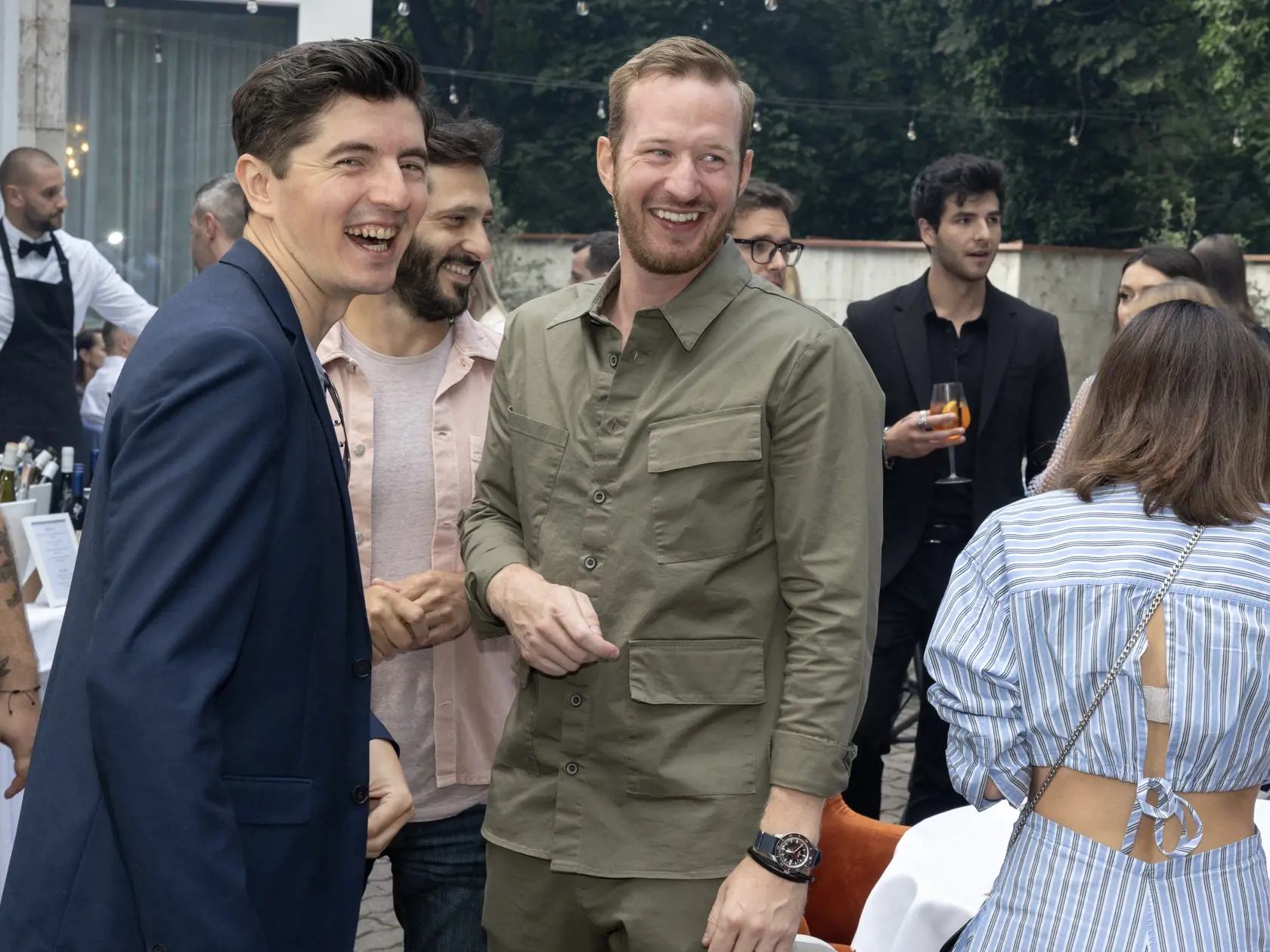 TV JOJ Summer Party - Letná média party televízie JOJ.  Na snímke je Tomáš Turek, Roman Poláčik a Braňo Deák.