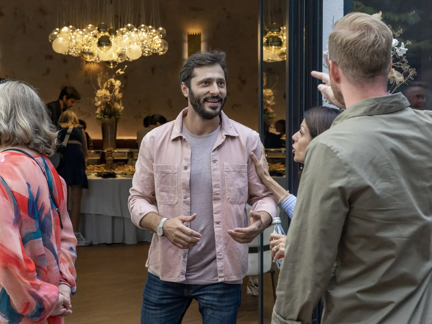 TV JOJ Summer Party - Letná média party televízie JOJ.  Na snímke je Kristína Turjanová, Roman Poláčik a Braňo Deák.