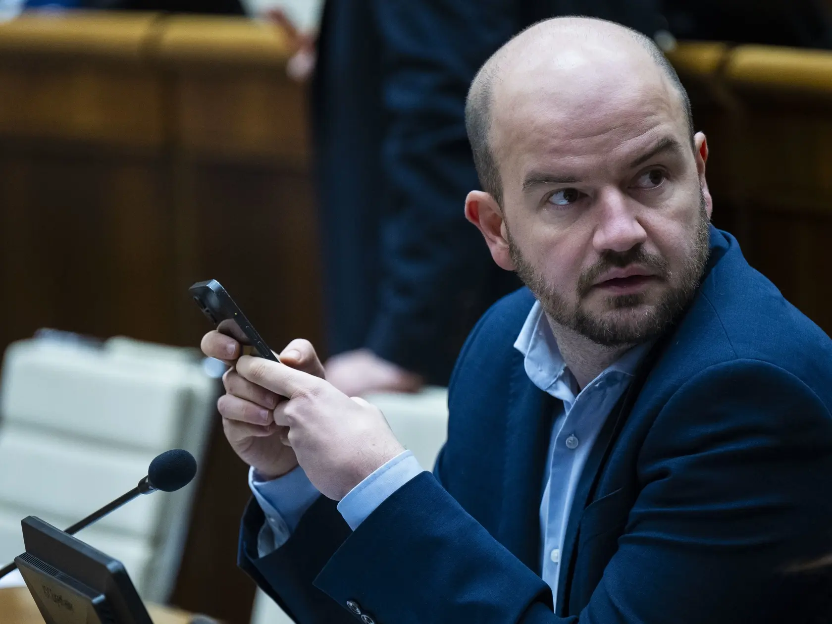 Na snímke poslanec NRSR Martin Dubéci (Progresívne Slovensko)