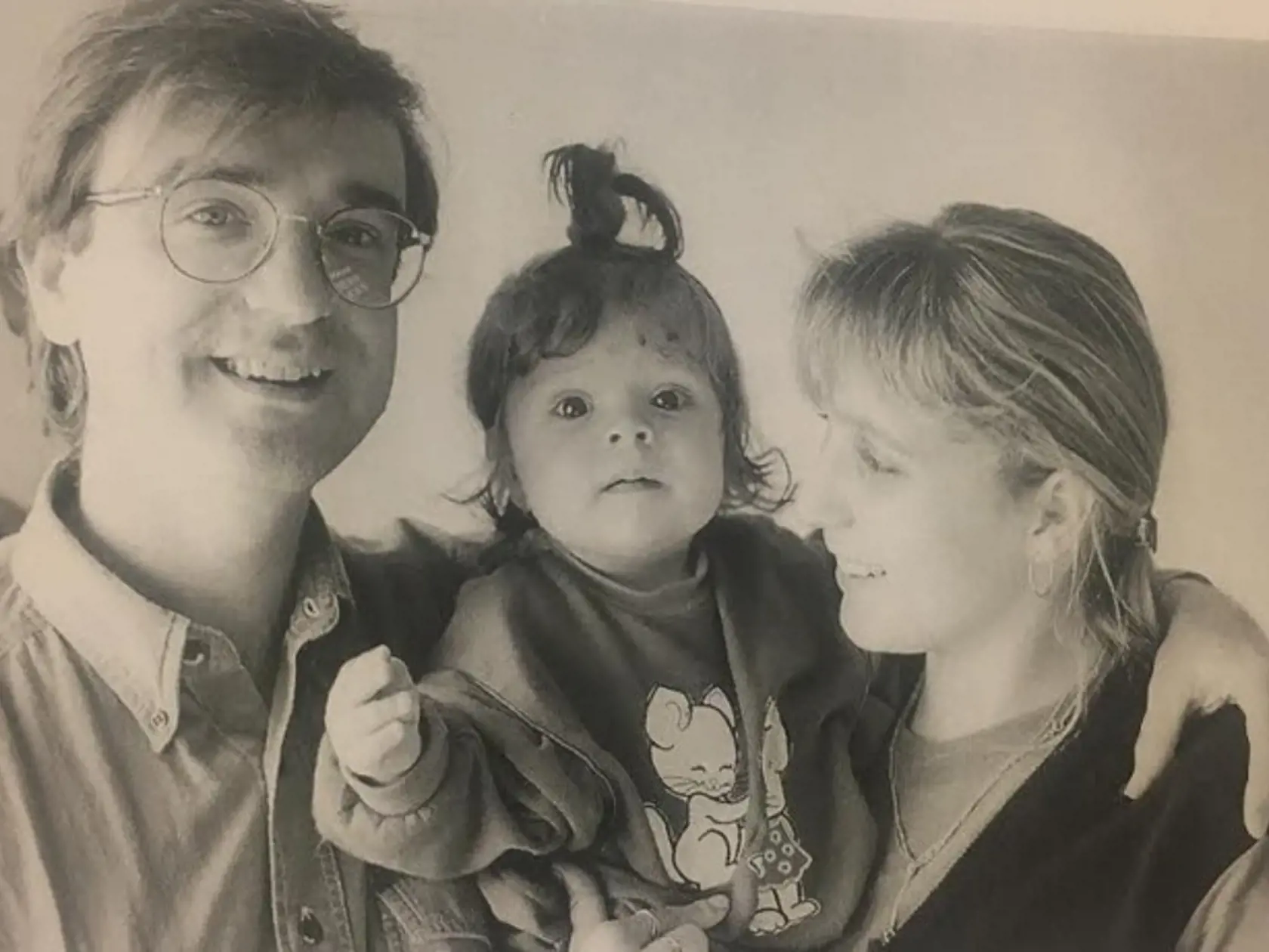 1991 - Meky so svojou manželkou Katkou a dcérkou Lindou.