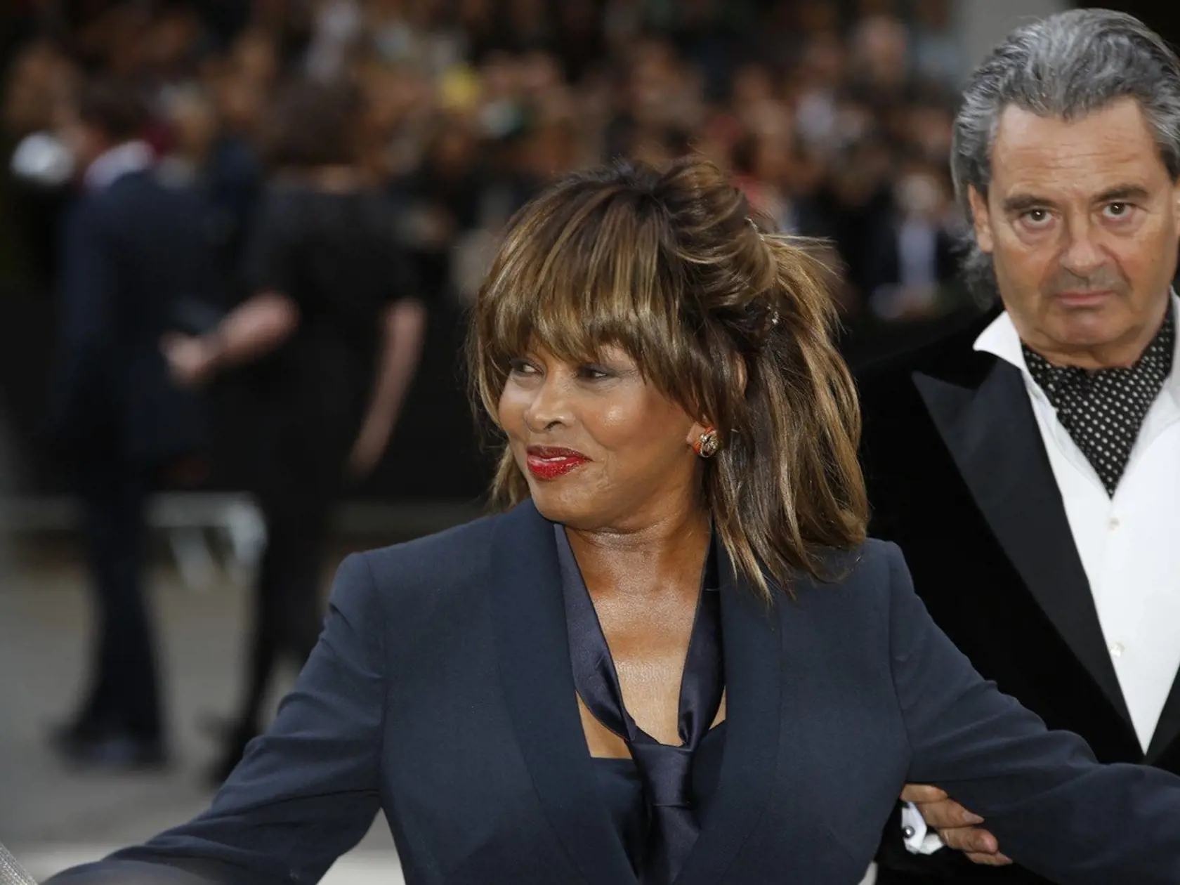 CODE KIK Marco Piraccini MILAN 30/04/15 The fashion show of Giorgio Armani during the Expo 2015 who invited celebrities of fashion, film and politics at the inauguration his Giorgio Armani / Silos, in via Bergognone. In photo: Tina Turner, Image: 241799738, License: Rights-managed, Restrictions: , Model Release: no, Credit line: Profimedia, Look Press Agency