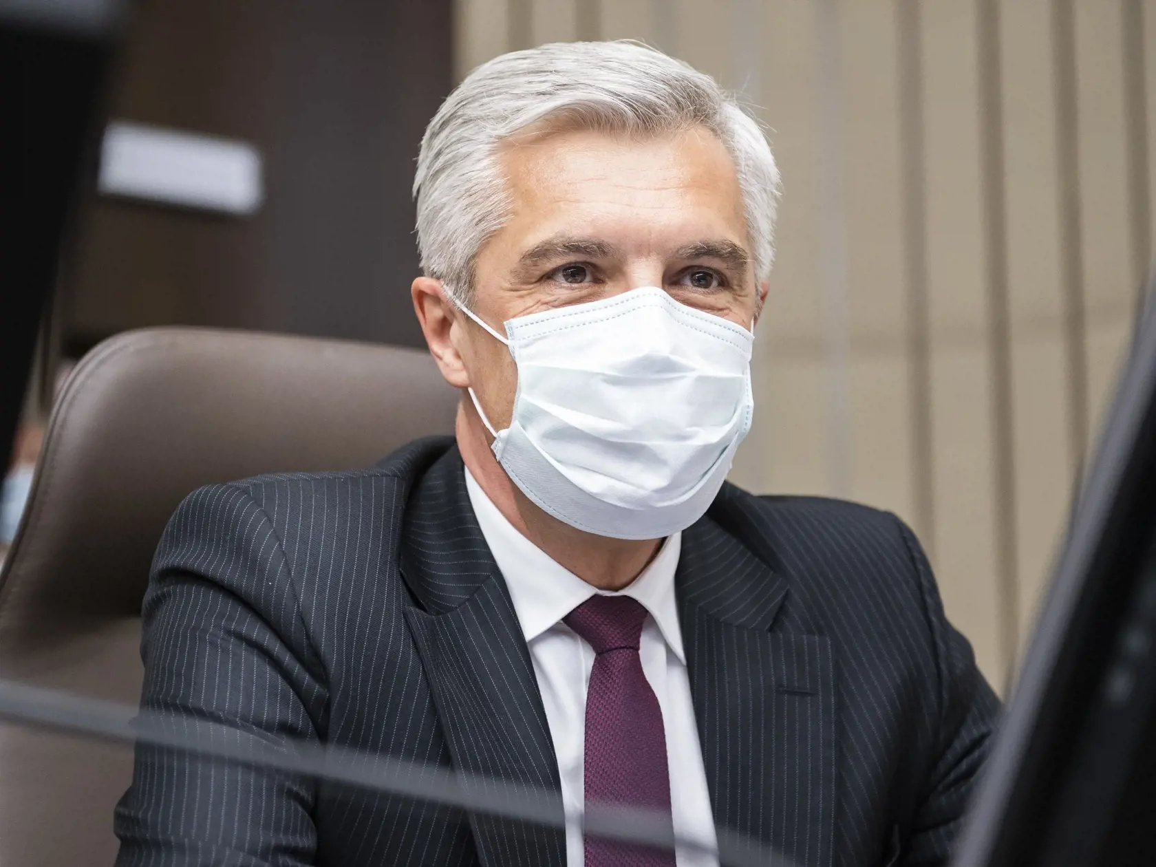 Na snímke minister zahraničných vecí a európskych záležitostí SR Ivan Korčok (SaS) počas 10. rokovania vlády SR v Bratislave 14. apríla 2020. FOTO TASR - Jaroslav Novák