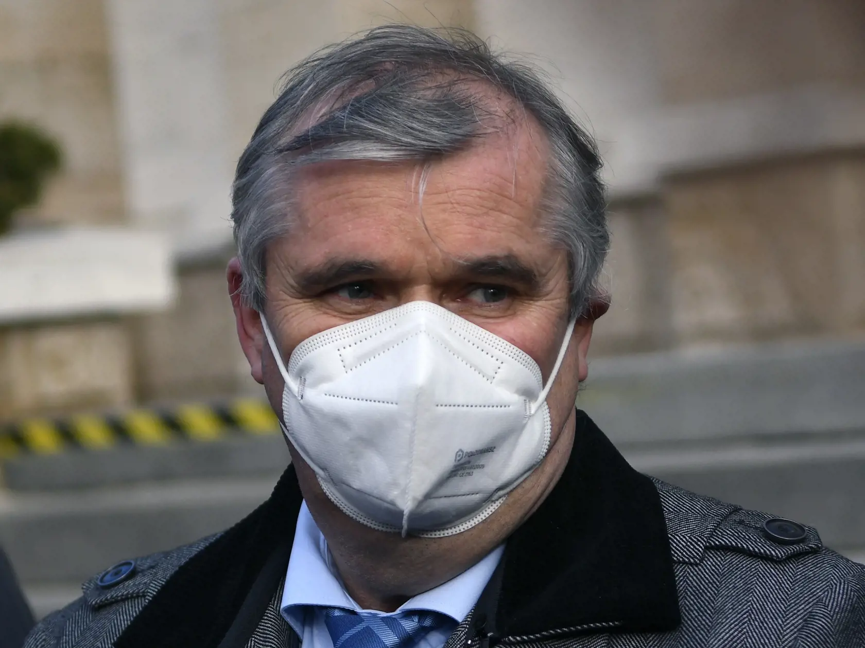 Brífing po pracovnej porade riaditeľov nemocníc Prešovského samosprávneho kraja (PSK) o aktuálnej kritickej situácii v ústavných zdravotníckych zariadeniach na území PSK. Pracovná porada riaditeľov nemocníc PSK sa uskutočnila na pozvanie predsedu PSK Milana Majerského v Prešove. Na snímke riaditeľ Nemocnice s poliklinikou sv. Jakuba v Bardejove a prezident Asociácie nemocníc Slovenska (ANS) Marián Petko. Prešov 15. novembra 2021 FOTO TASR – Milan Kapusta
