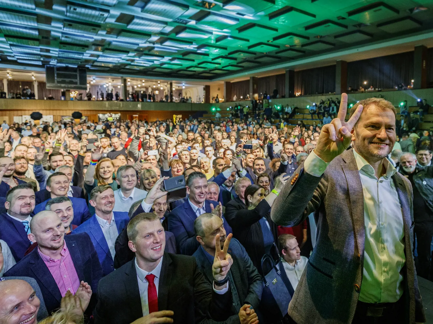 Na snímke Igor Matovič počas volieb 2020